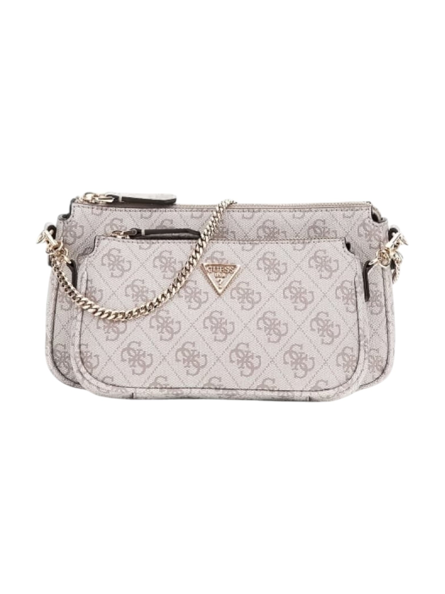 GUESS Borsa Donna NOELLE II DBL POUCH CROSSBODY HWBG96 72710 DKO DARK TAUPE LOGO