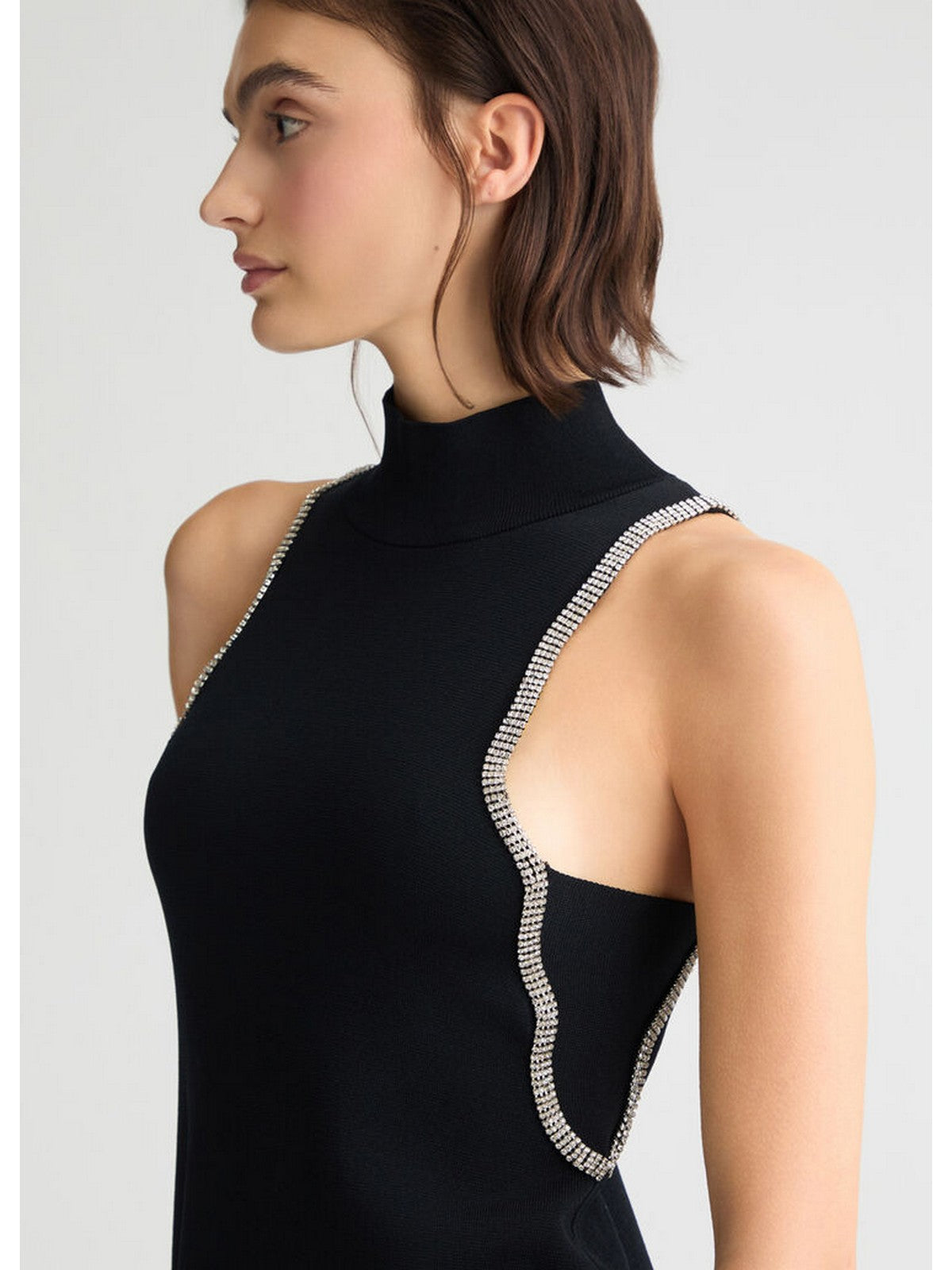 LIU JO WHITE Abito Donna WA5040MS55N 22222 Nero gioboutiqueweb