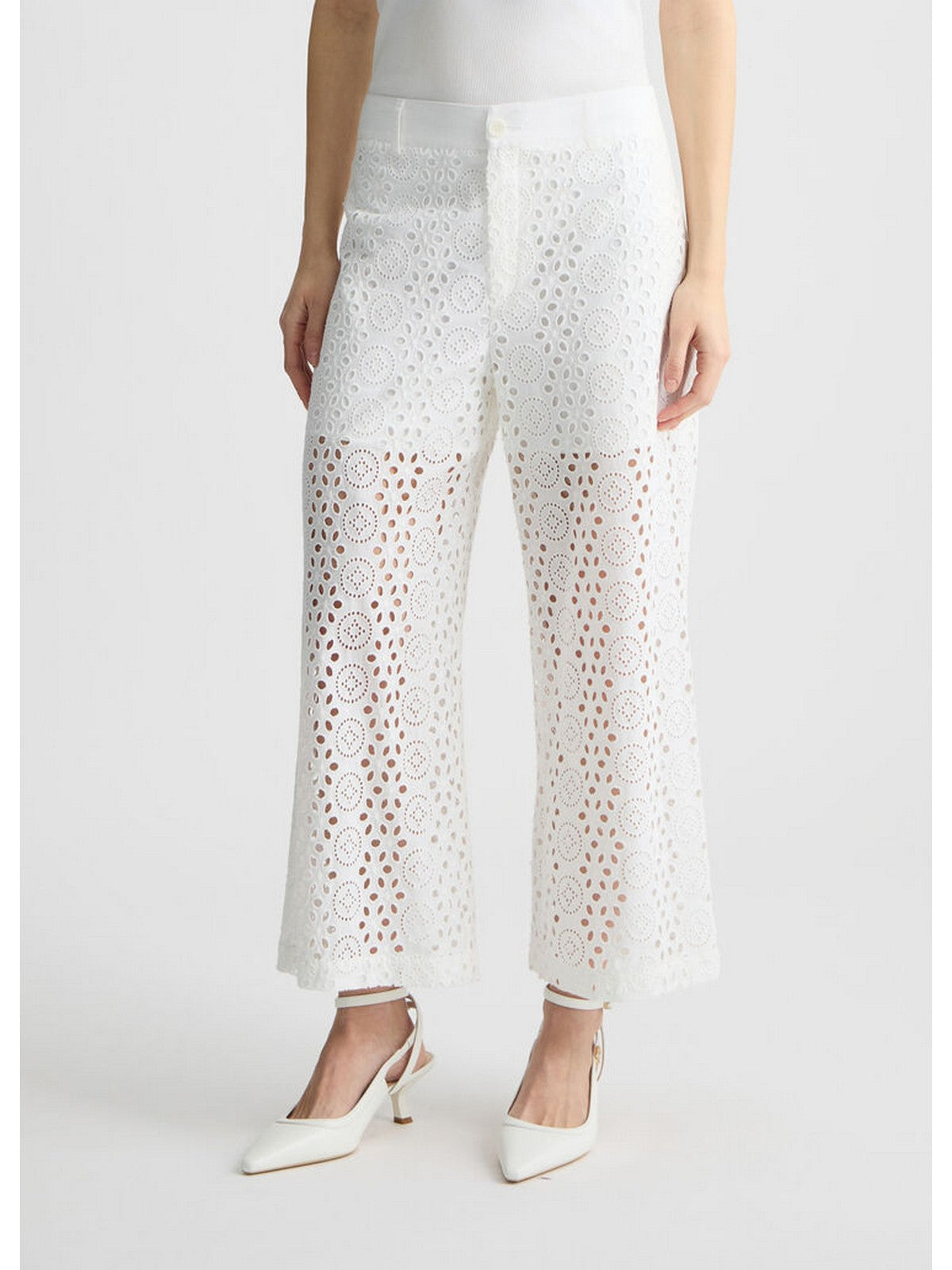 LIU JO WHITE Pantalone Donna WA5282T2182 11111 Bianco gioboutiqueweb