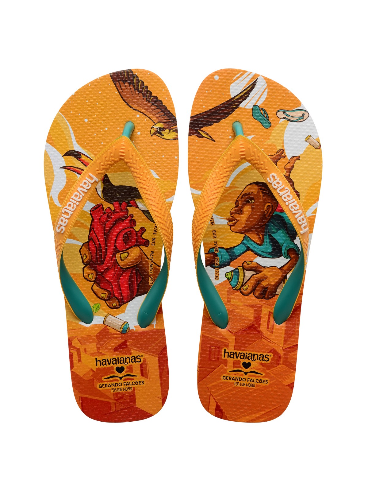 HAVAIANAS Infradito Unisex adulto Hav. Gerando Falcoes 4147603.6362 Arancione gioboutiqueweb
