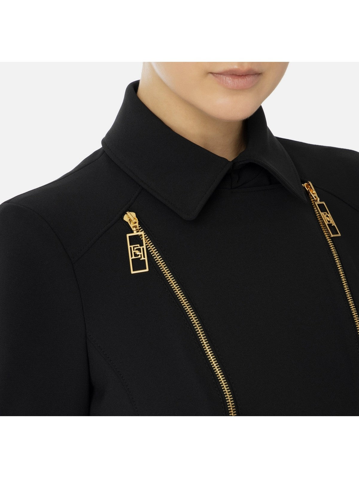 ELISABETTA FRANCHI Giacca Donna GI10046E2 110 Nero gioboutiqueweb