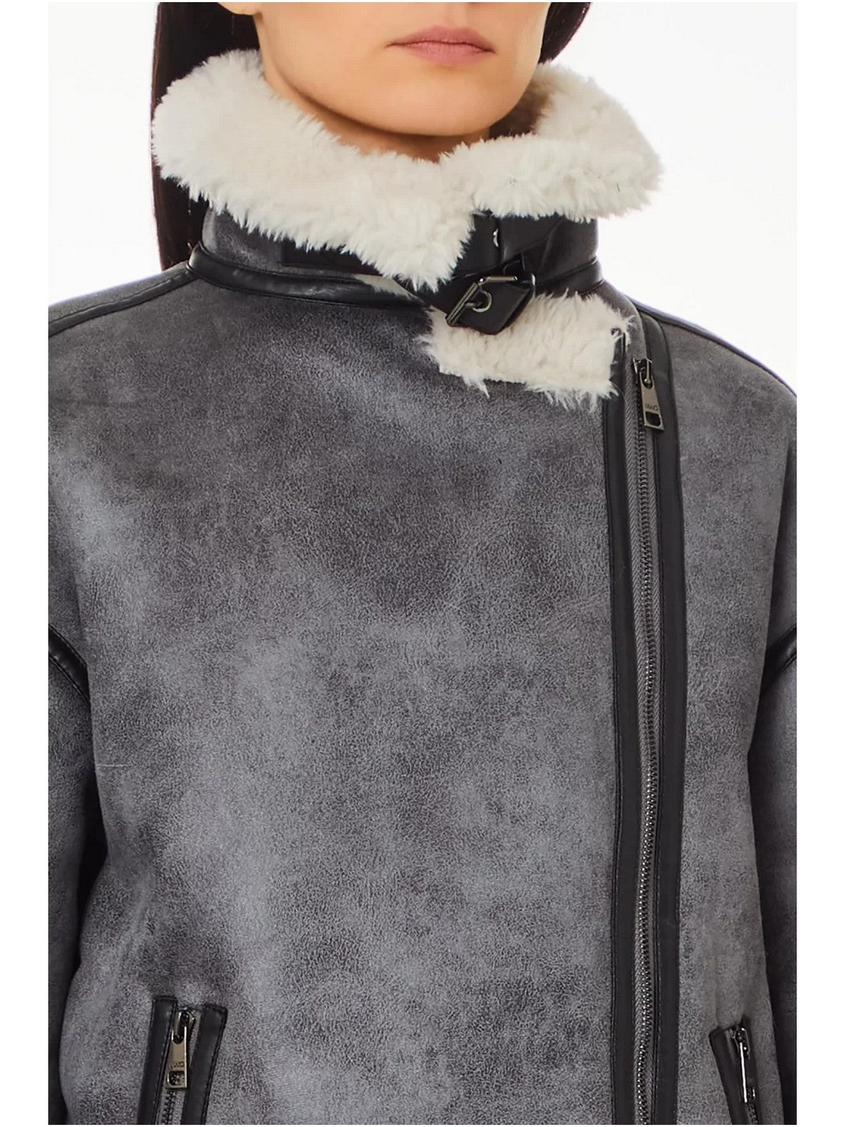 Liu Jo White Jacket Frau WF4245E0935 D1059 Grau