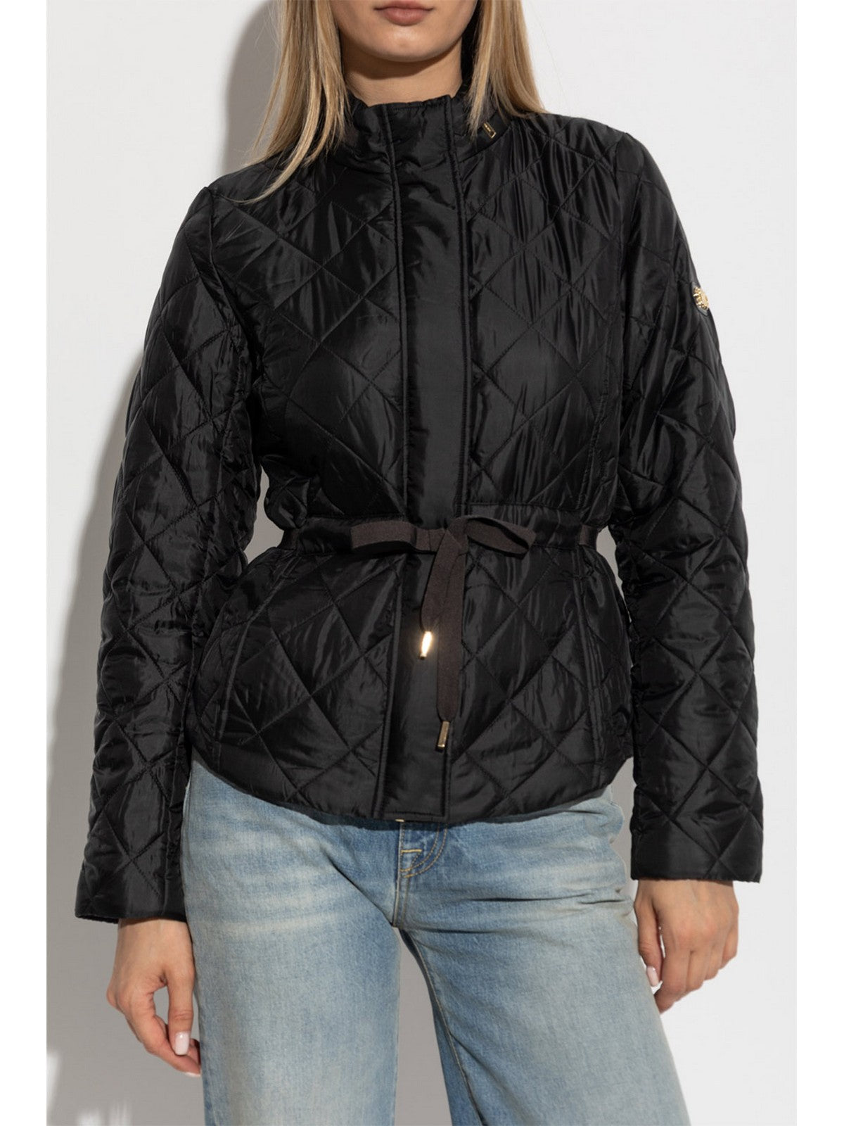 MICHAEL KORS Piumino Donna ECO BELTED PUFFR MT520IB3SB 001 BLACK gioboutiqueweb