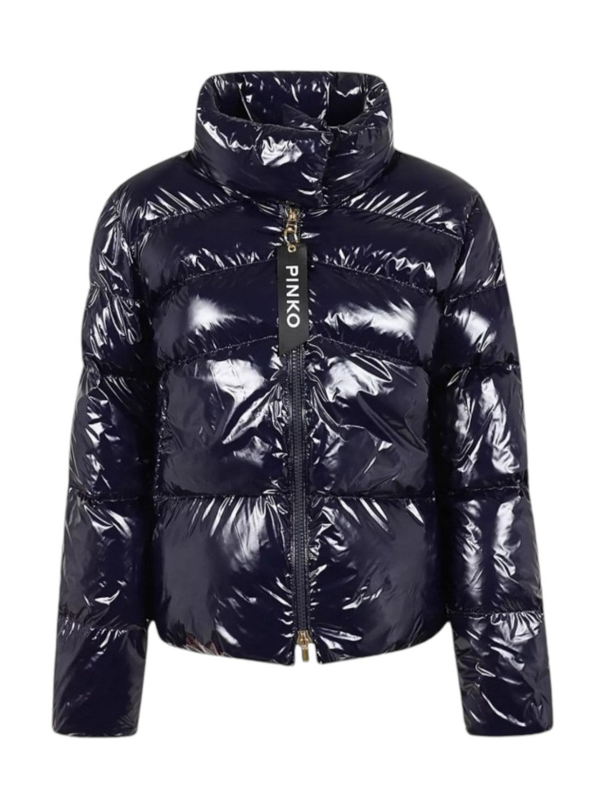 PINKO Piumino Donna Mirco Caban Crystal Nylon Con 101598-A11K G02 Blu gioboutiqueweb