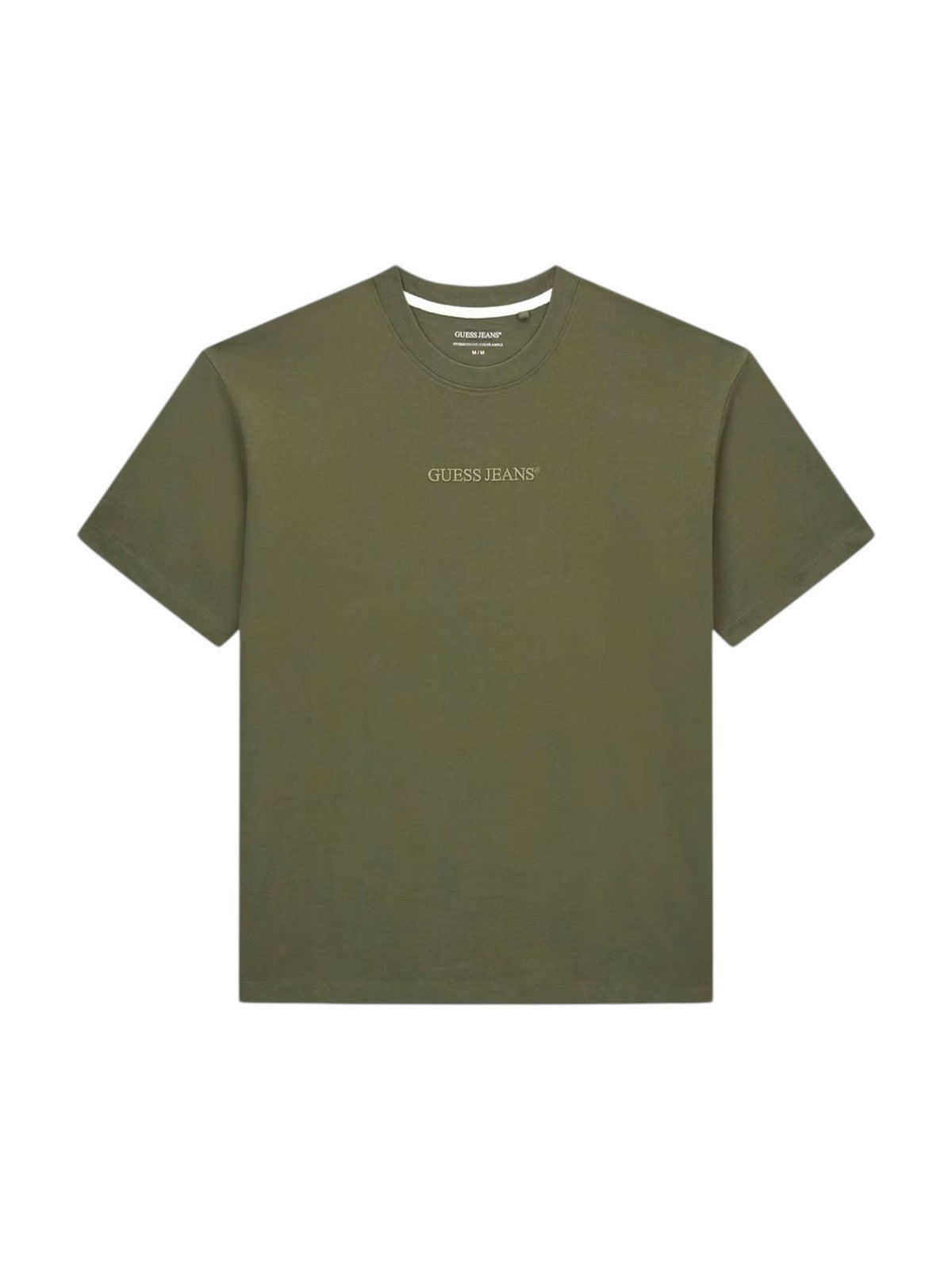GUESS T-shirt Uomo GJ SS CN OS LOGO EMB TEE M4YI44 K8FQ4 G8EV OLIVE LIGHT GREEN