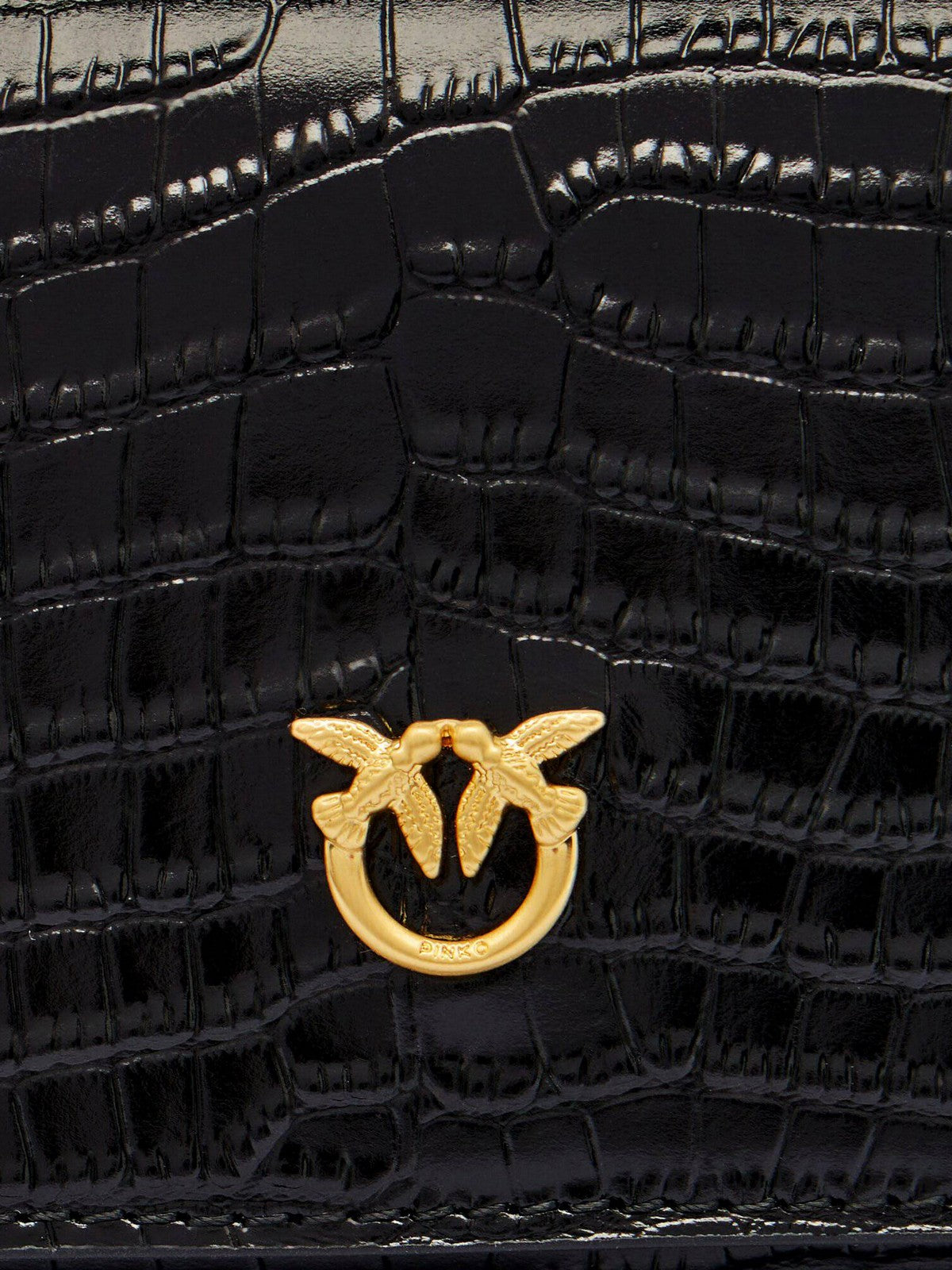 PINKO Portafoglio Donna FLAT WALLET 105351-A2OH Z99V NERO LIMOUSINE - MATT GOLD