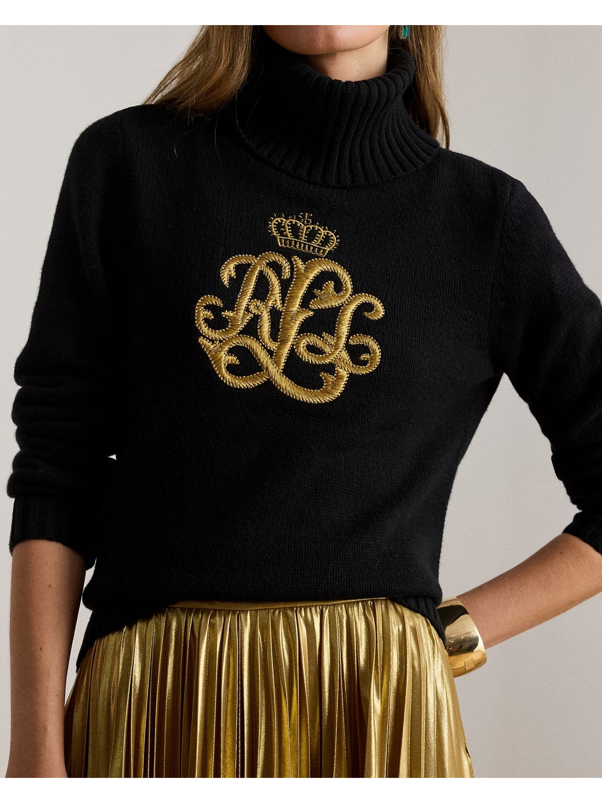 Lauren Ralph Lauren Maglione Dolcevita Woman Kexley-Long Sleeve-Pullover 200979687 001 Black