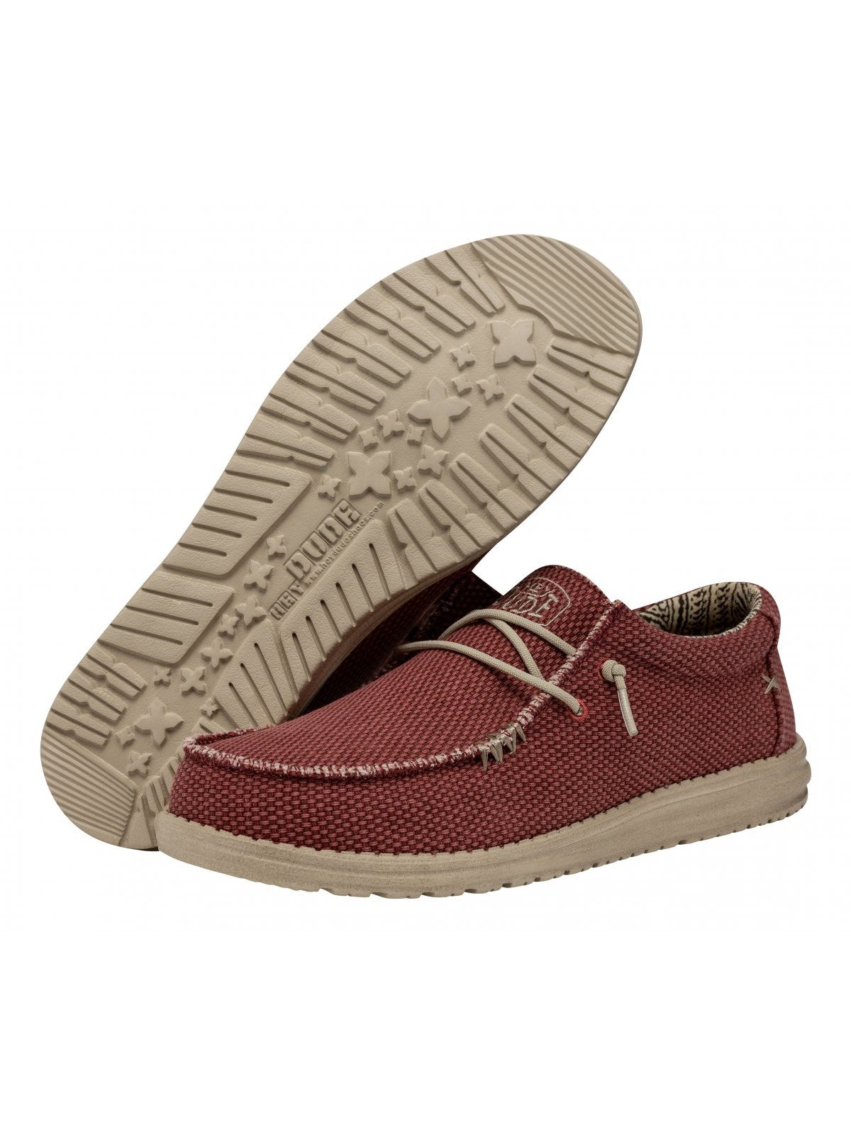 HEY DUDE Mocassino Uomo Wally Braided HD.40003 6VP Rosso gioboutiqueweb