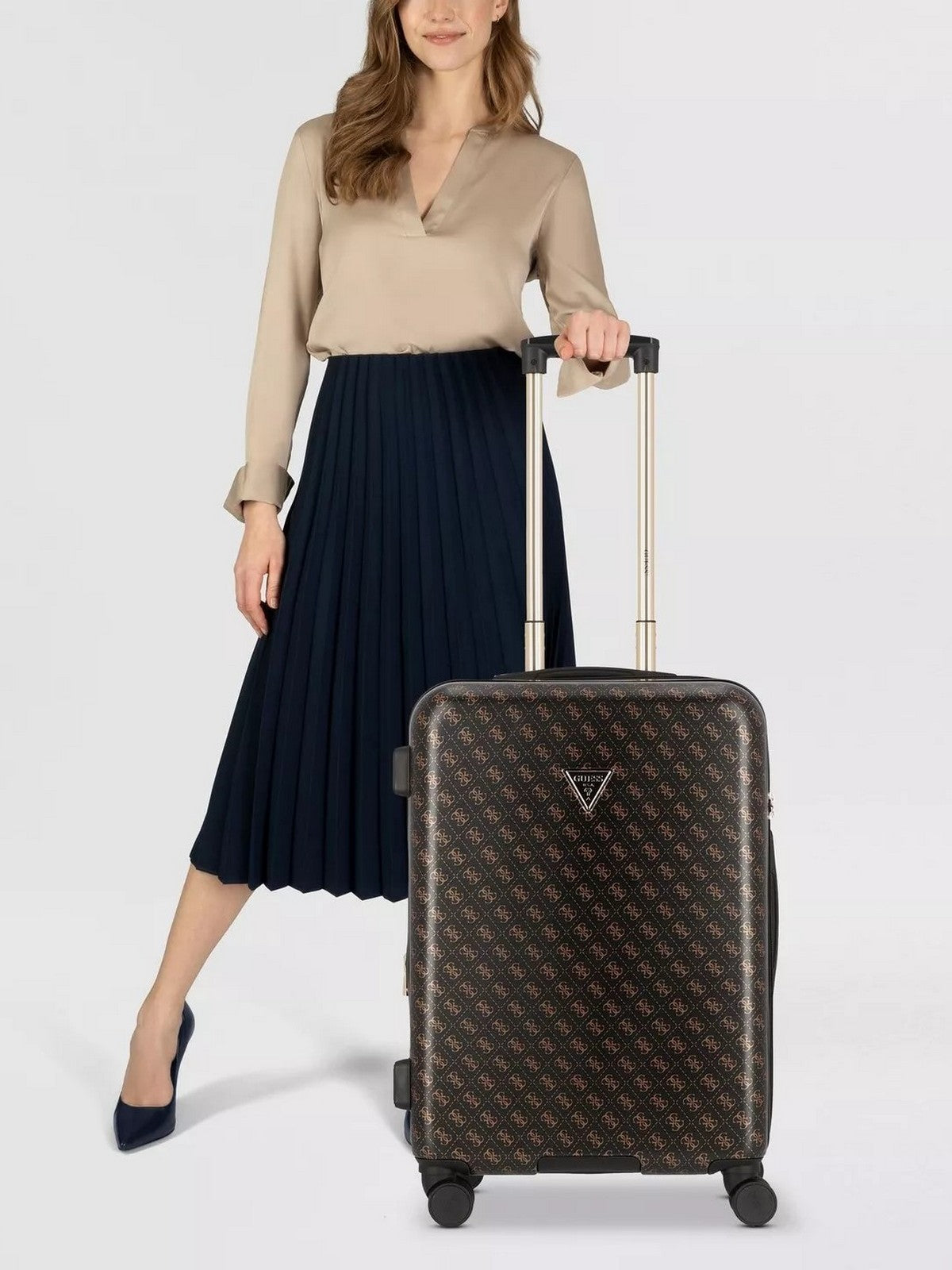 GUESS Valigia e Trolley Donna JESCO 22 IN 8-WHEELER TWHB83 89982 BRO Marrone gioboutiqueweb