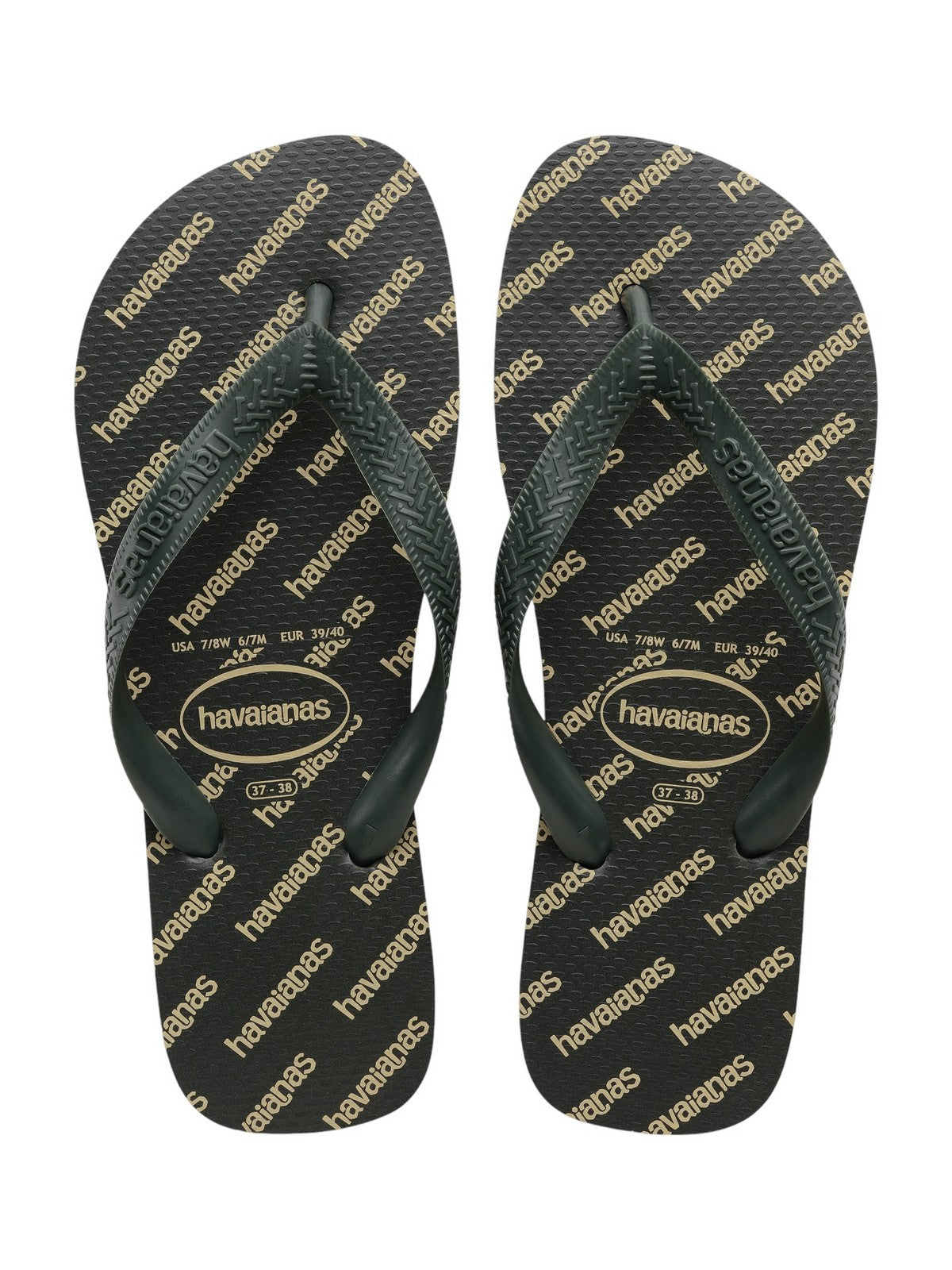 HAVAIANAS Infradito Uomo Top logomania essential 4149891.4896 Verde gioboutiqueweb