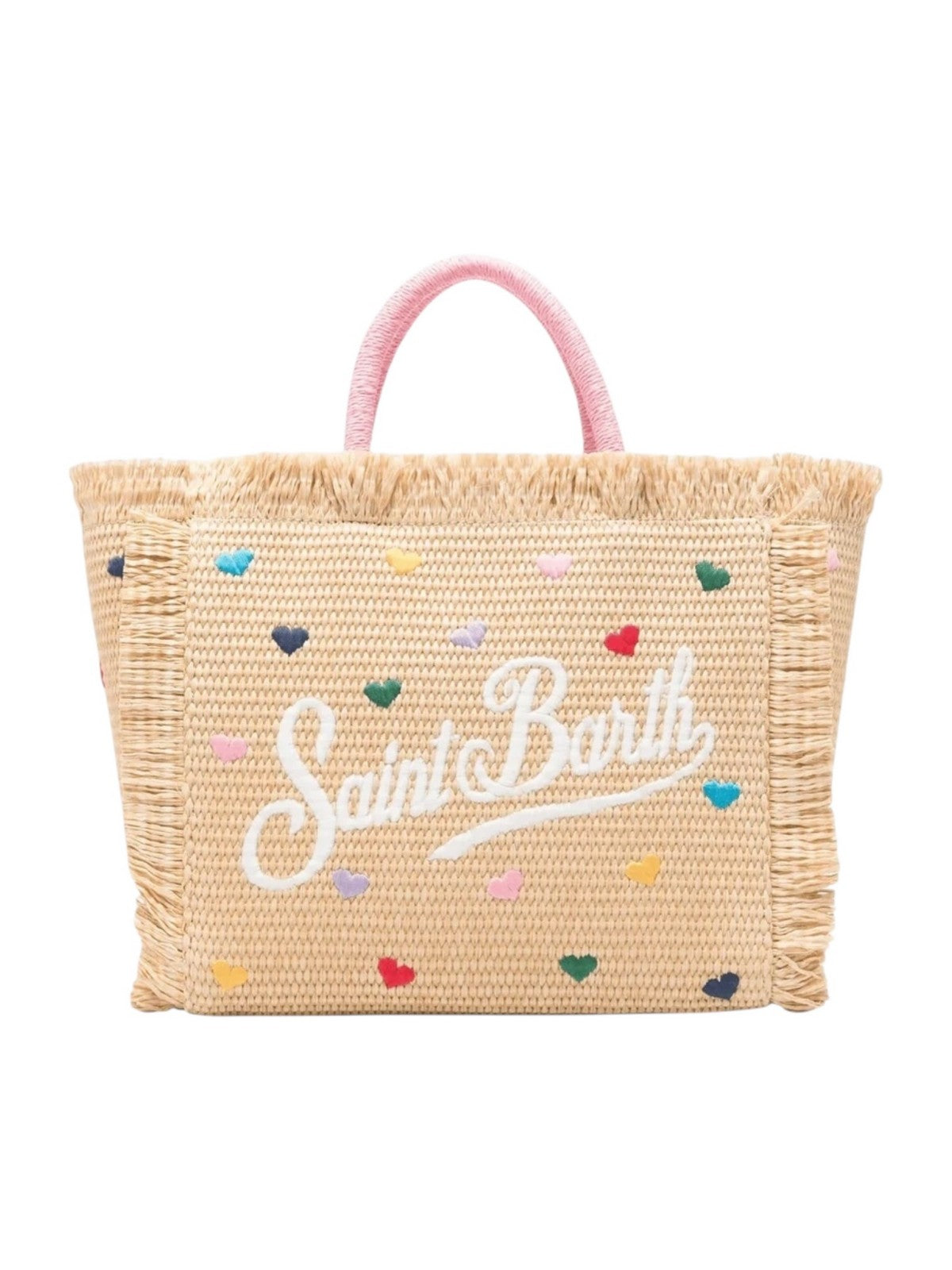 Bolso Colette efecto paja con logo bordado Bolso Colette efecto paja con logo bordado