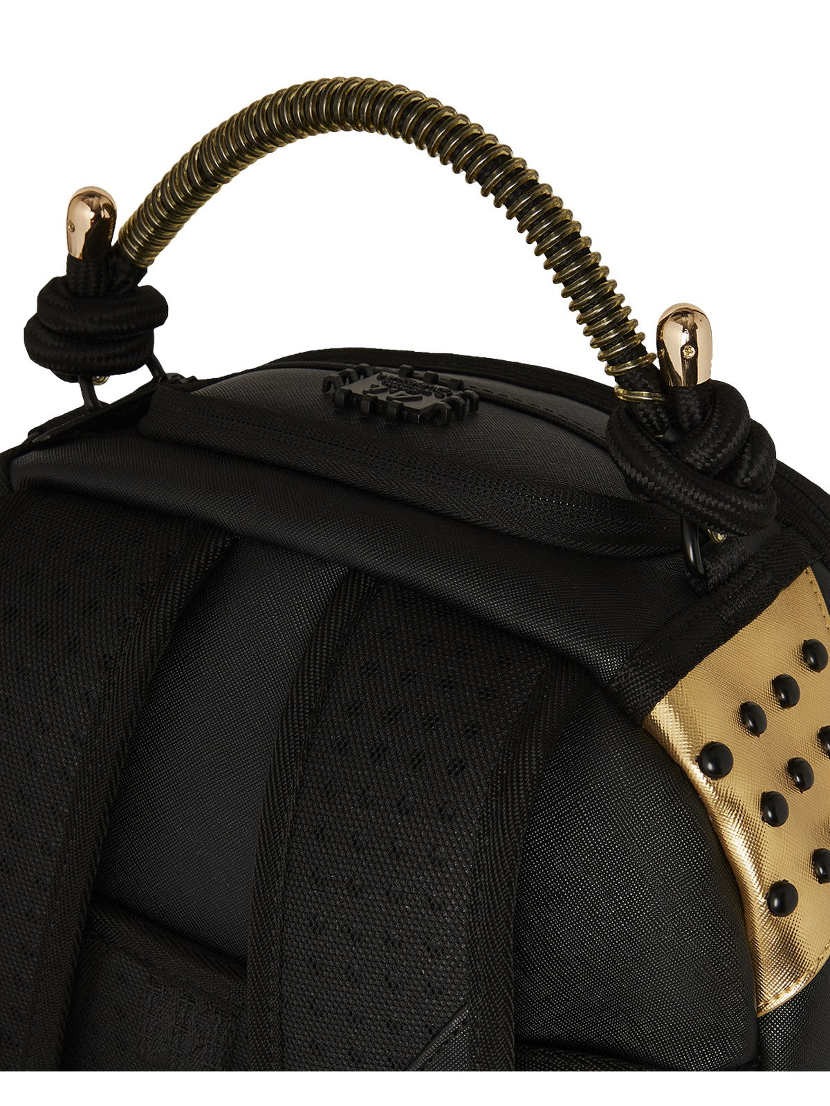 SPRAYGROUND Zaino Uomo AI WONDERLAND GOLD AND BLACK BACKPACK 910B7761NSZ Nero gioboutiqueweb