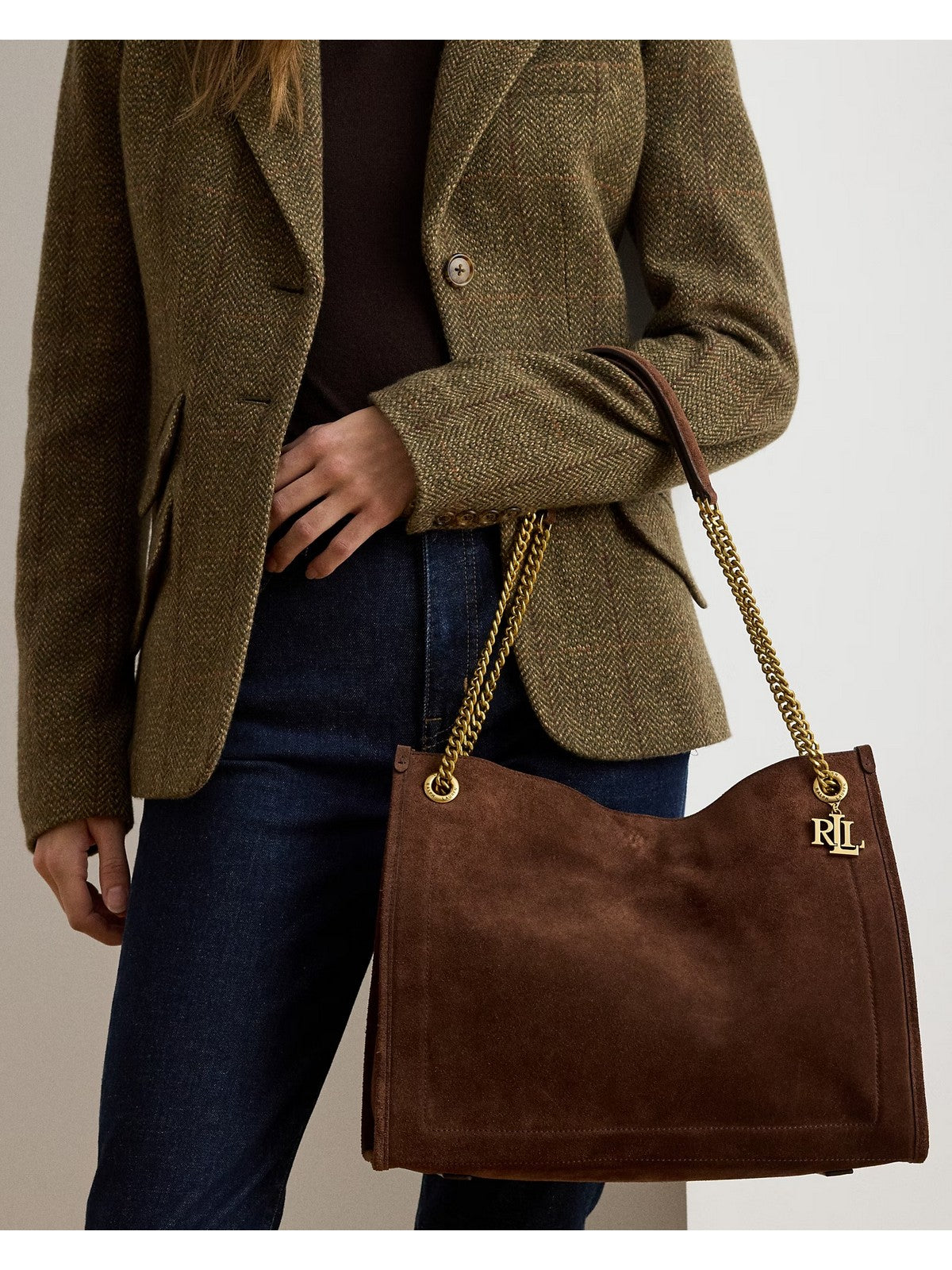 LAUREN RALPH LAUREN Borsa Donna 431969418 002 DARK HICKORY