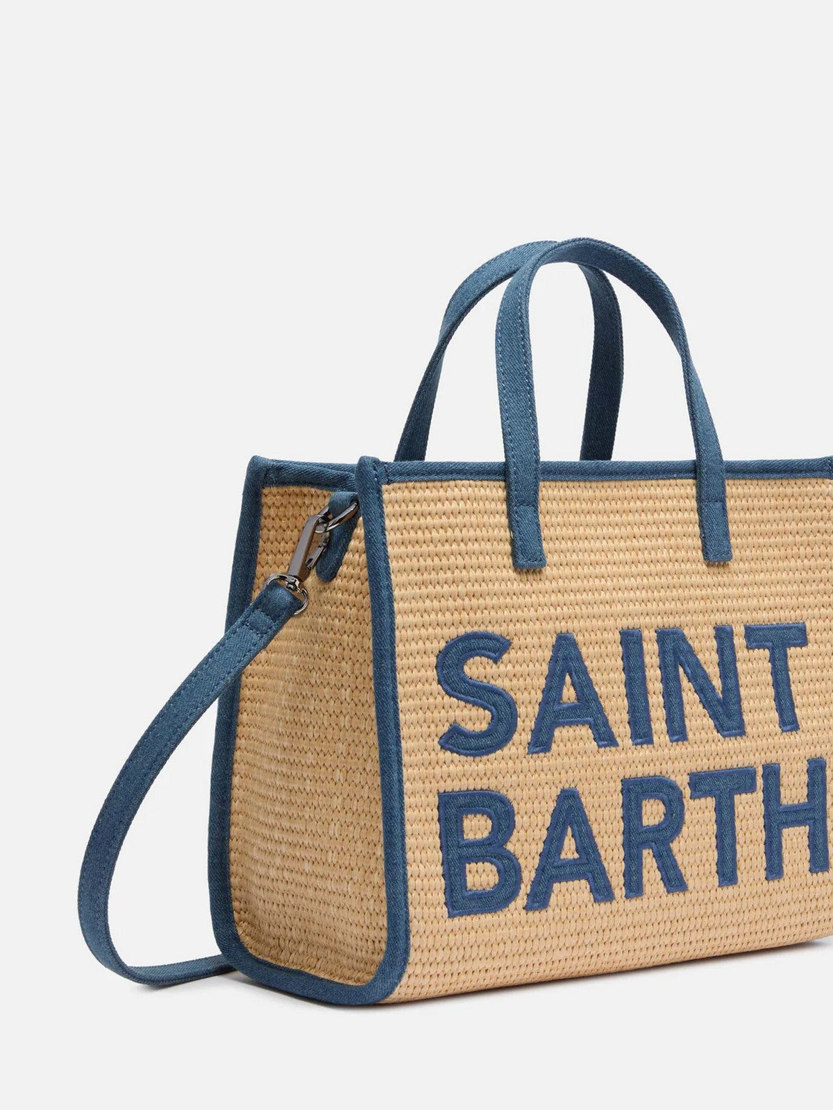 MC2 SAINT BARTH Borsa Donna VIVIAN MID STRAW 00438L 11 PATCH DENIM