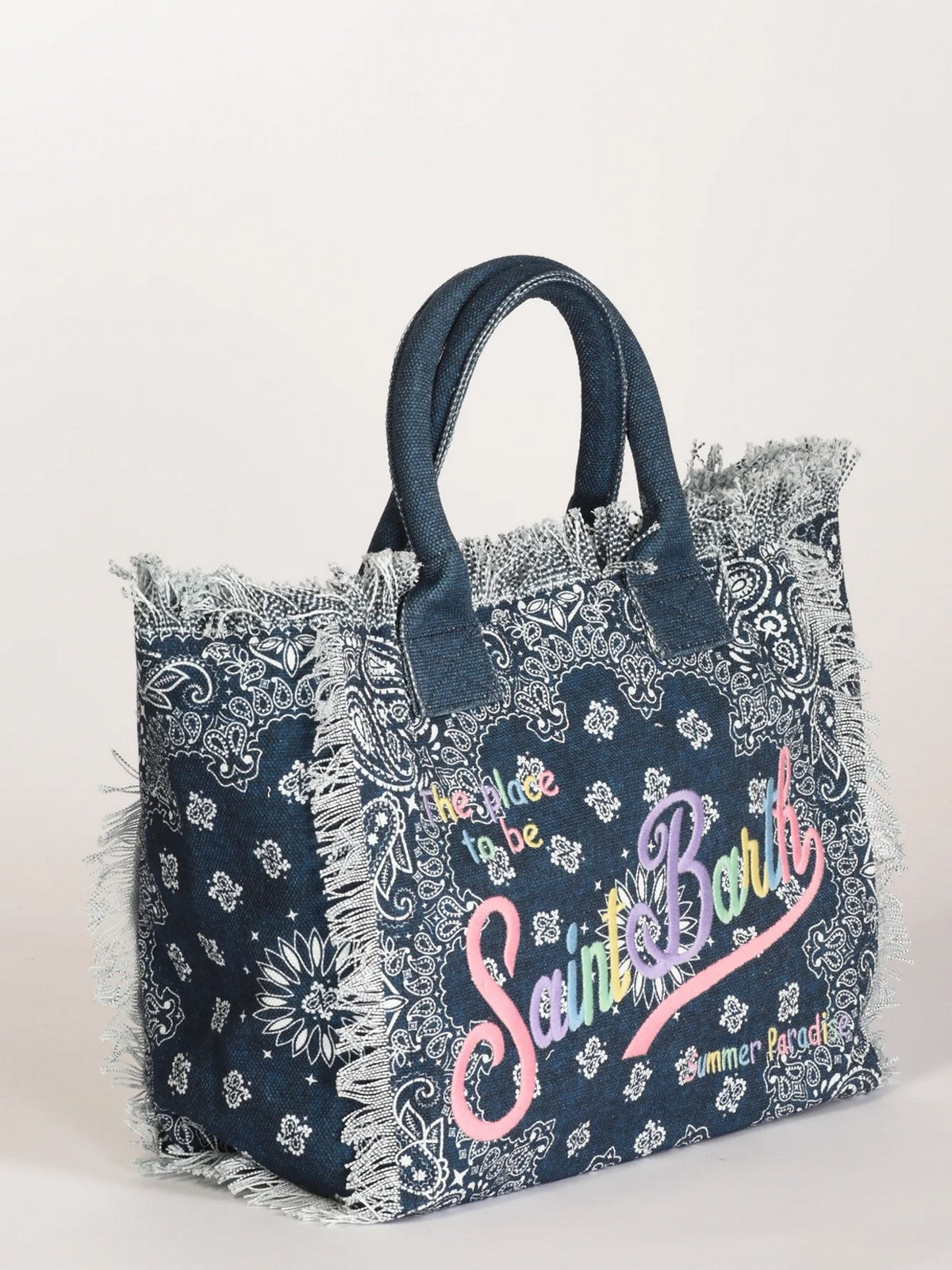 MC2 SAINT BARTH Borsa Donna VANITY 04119H BANDANNA ROUND PASTEL DEN EMB