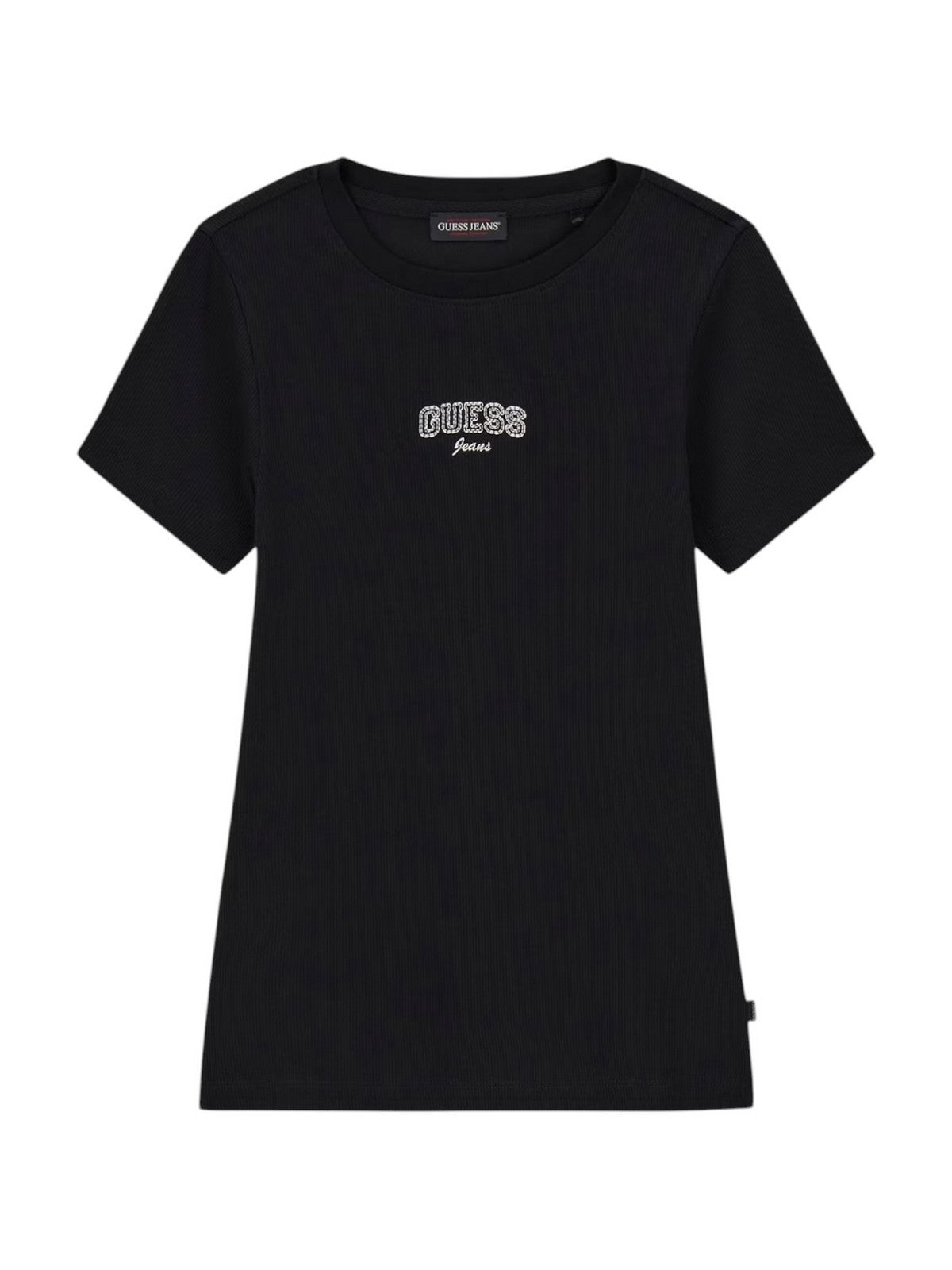 GUESS T-shirt Donna GJ SL CN EMBRO SLIM TEE W6RP21 KA0H1 JBLK Jet Black A996