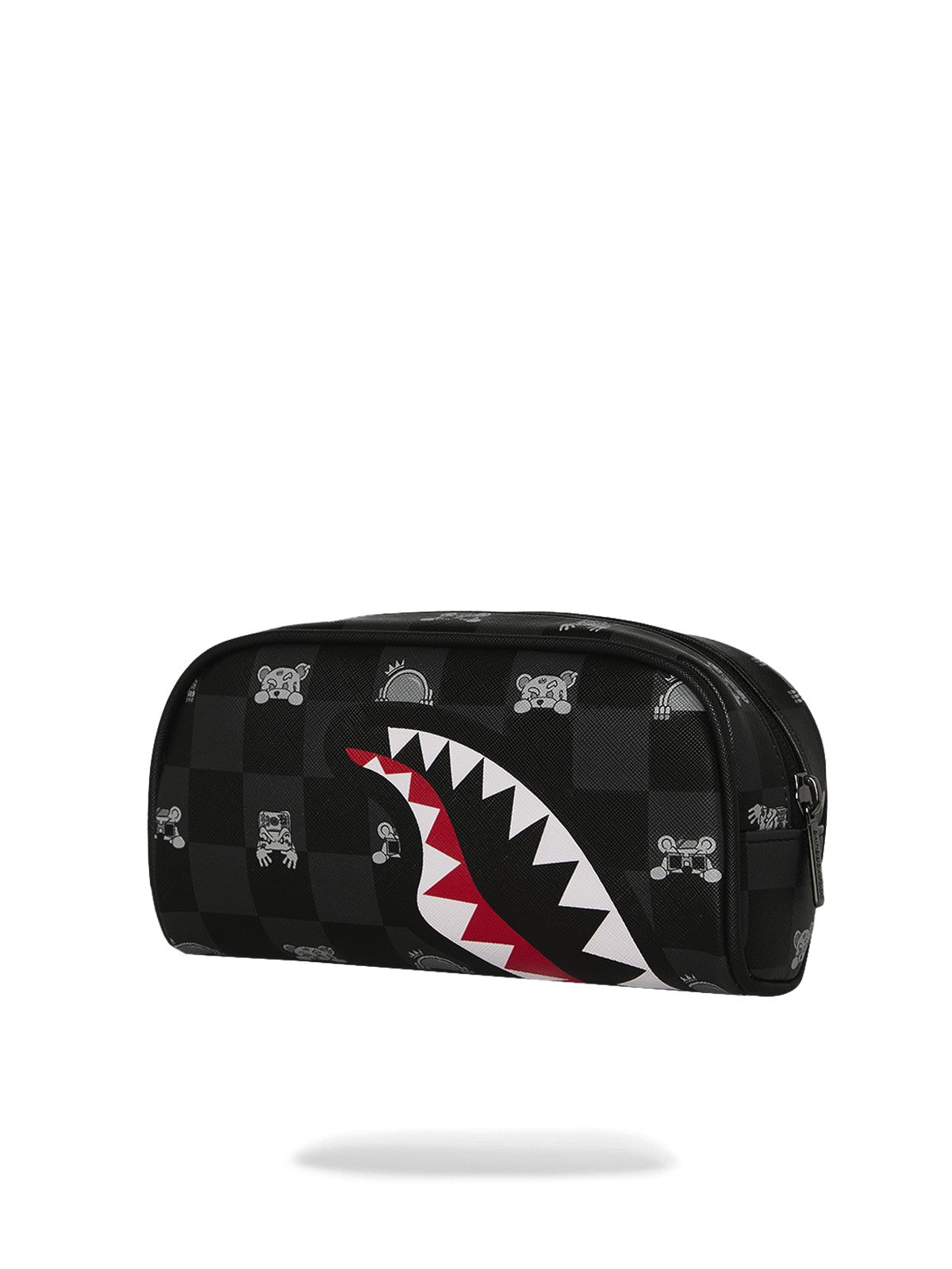 SPRAYGROUND Pochette Unisex adulto GRAY PEEKING CHARACTER CHECK PENCIL POUCH 910B8913NSZ Nero