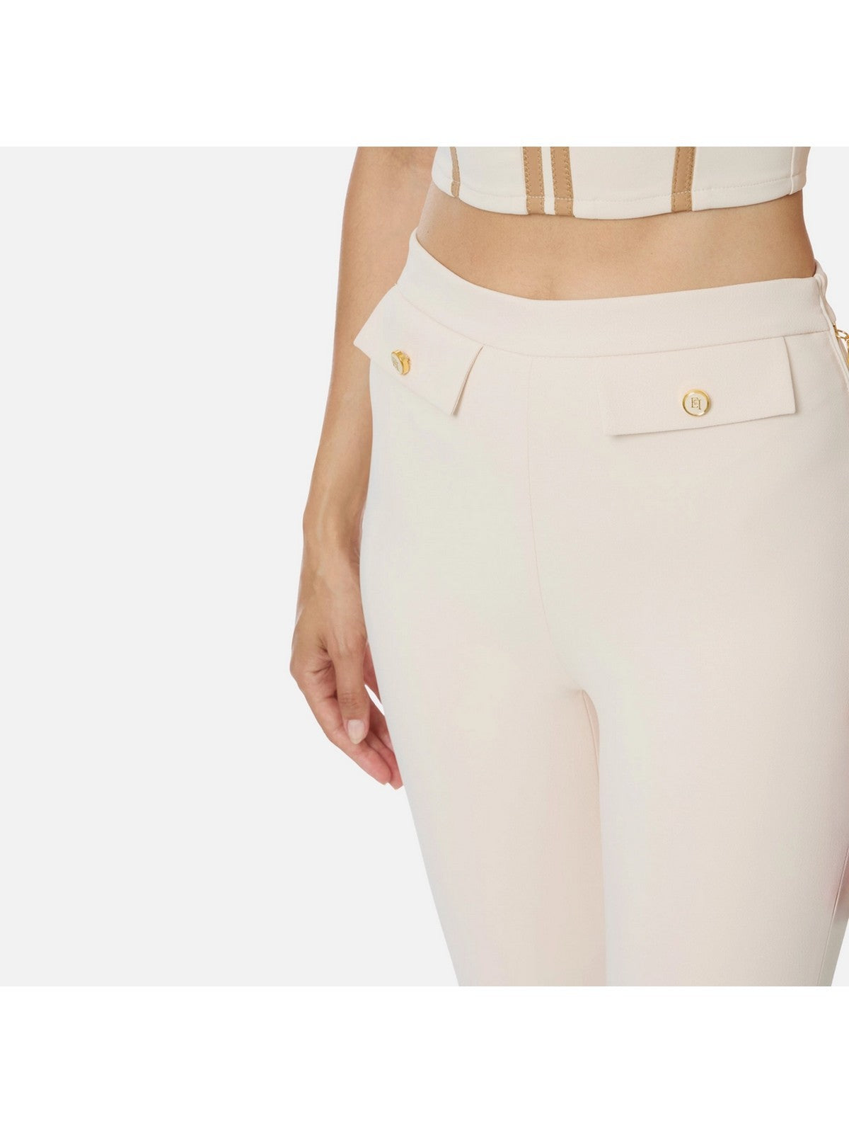 ELISABETTA FRANCHI Pantalone Donna PA12056E2 DZ9 MILK gioboutiqueweb