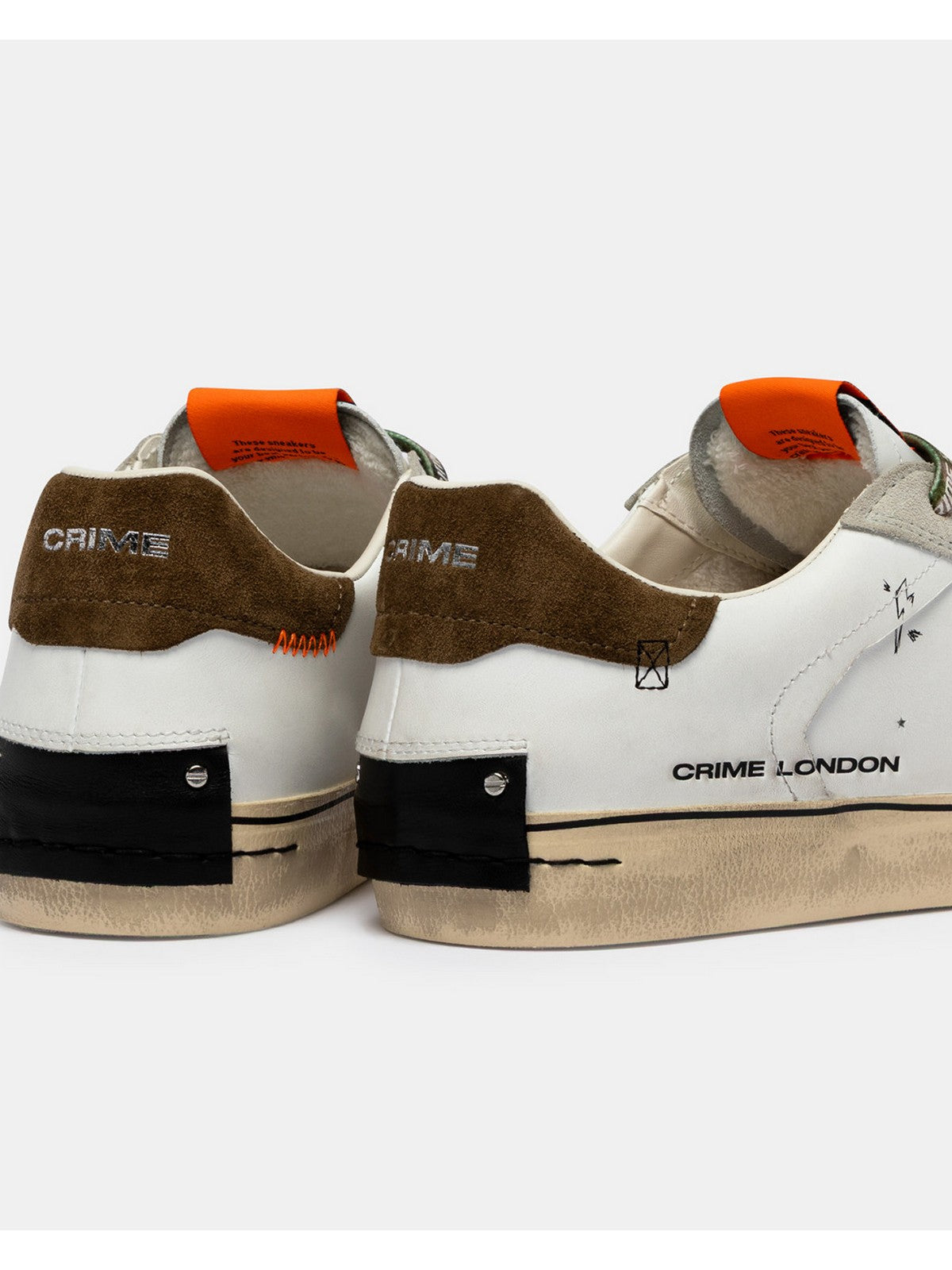 CRIME LONDON Sneaker Uomo DECONSTRUCTED MILITARY GREEN 19071PP8 10 WHITE