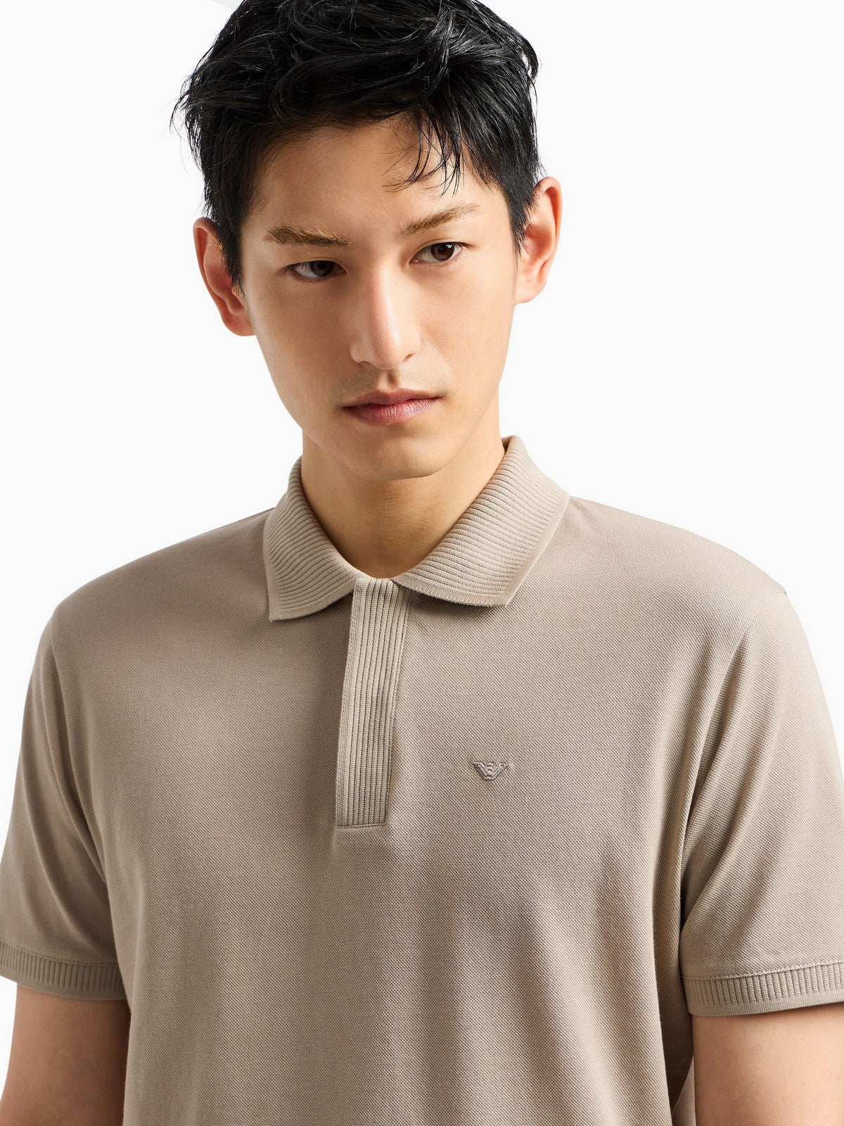 EMPORIO ARMANI Polo Uomo EM000850 AF12955 U6167 Beige gioboutiqueweb