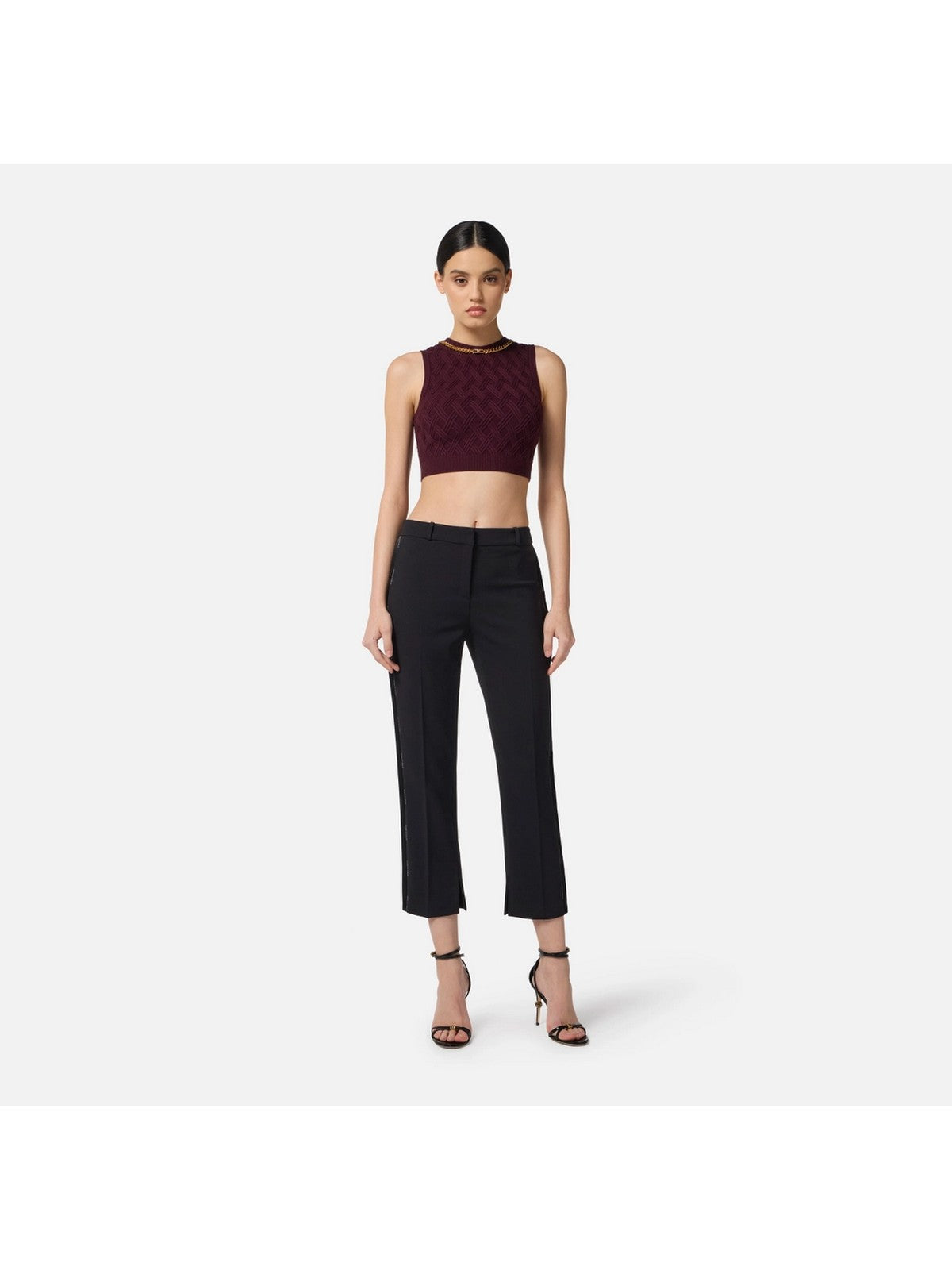 ELISABETTA FRANCHI Top Donna TK60B56E2 EA4 MERLOT gioboutiqueweb