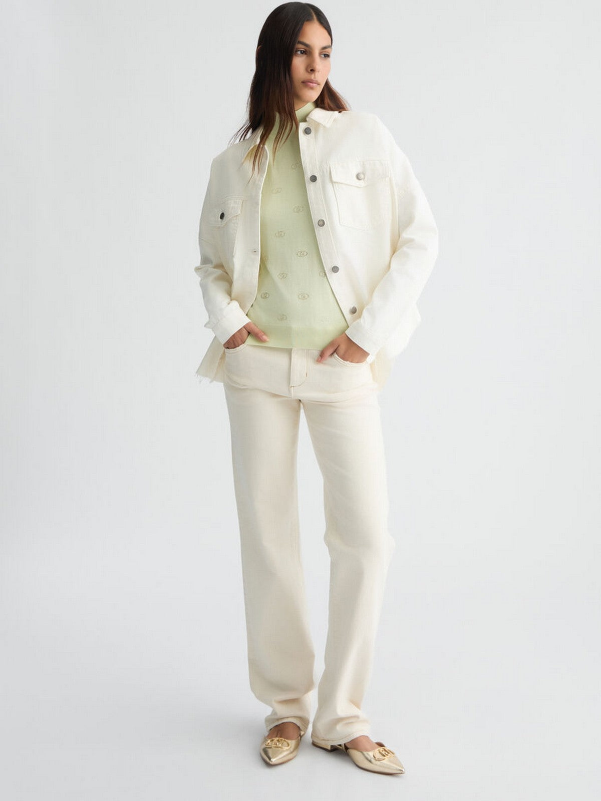 LIU JO BLUE DENIM Giubbino Donna UA5165DS069 10701 Bianco