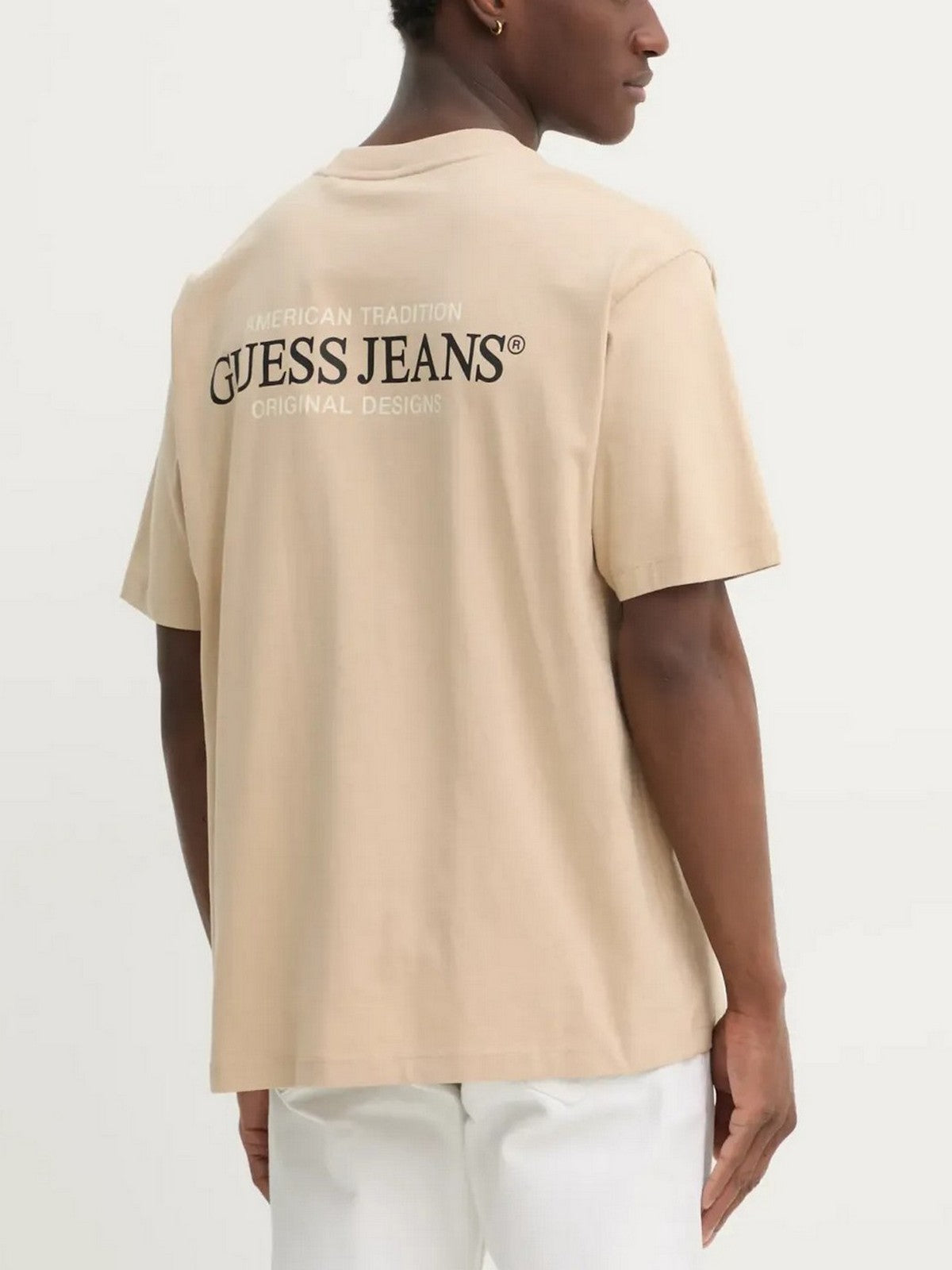 GUESS T-shirt Uomo GJ SS CN OS AMERICAN TRAD TEE M4BI75 K8FQ4 A117 SAFARI TAN