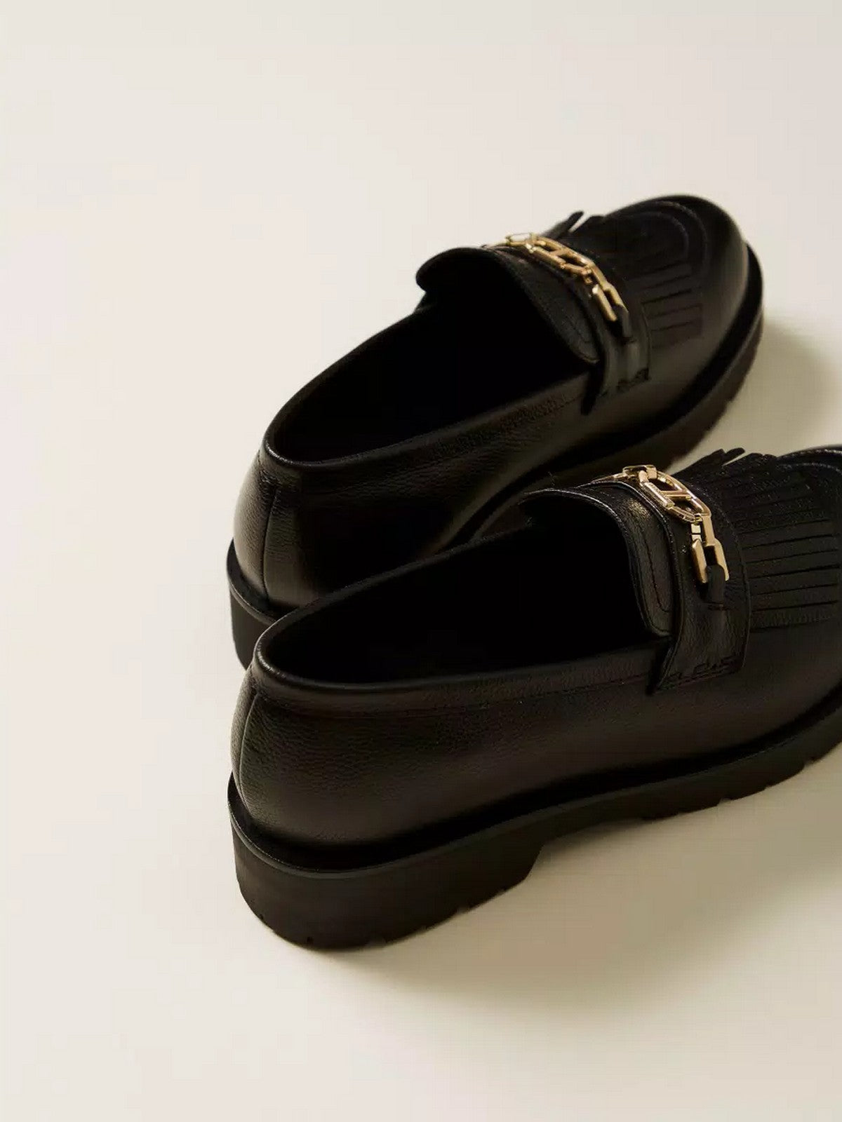 TWINSET Mocassino Donna CHAIN OVAL T 252TCP152 00006 Nero