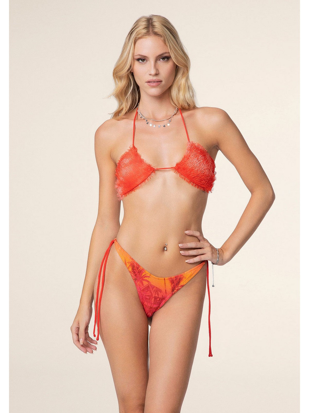 F**K Costume da bagno Donna FK25-0742X17 ORANGE