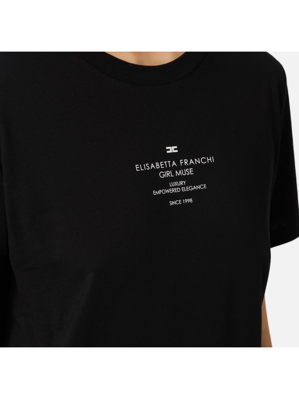ELISABETTA FRANCHI T-shirt Donna MA63D56E2 110 Nero gioboutiqueweb