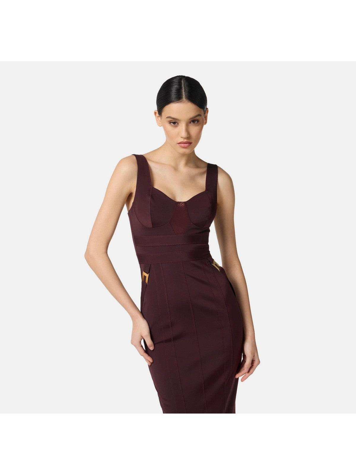 ELISABETTA FRANCHI Abito Donna AB81056E2 EA4 MERLOT