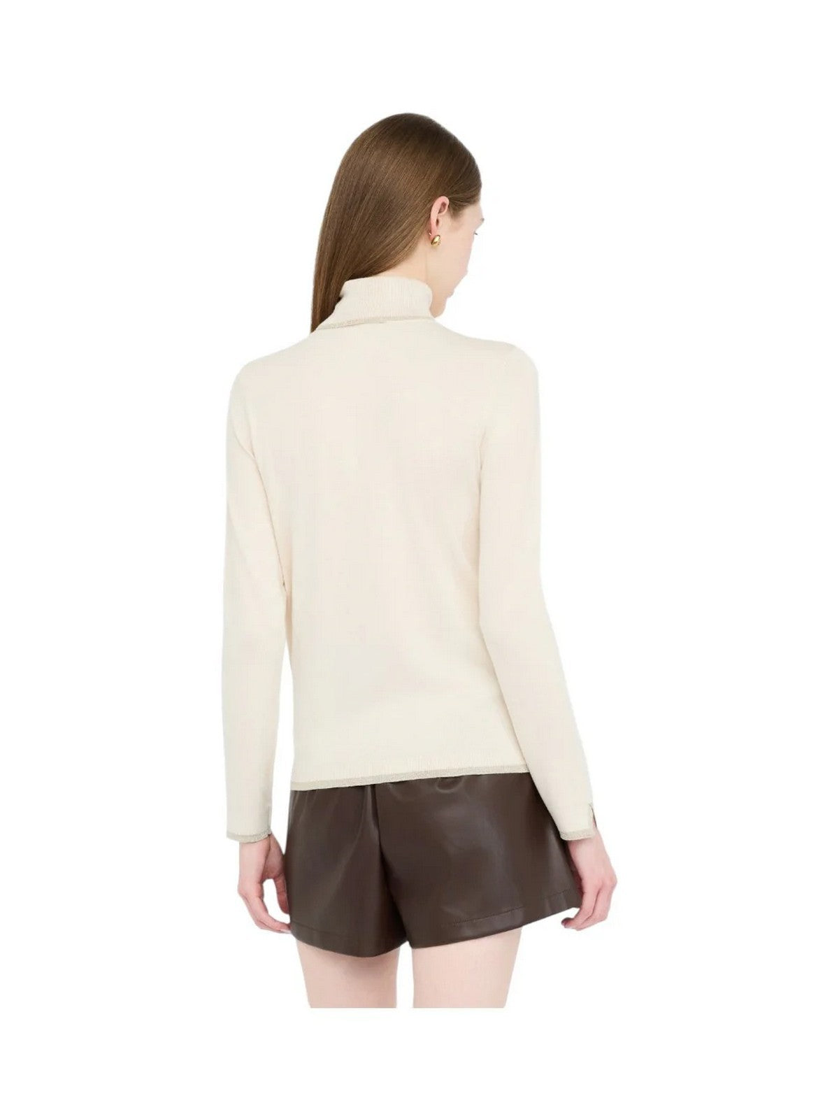 LIU JO WHITE Maglione dolcevita Donna MF5229MS49I 10701 BIANCO LANA