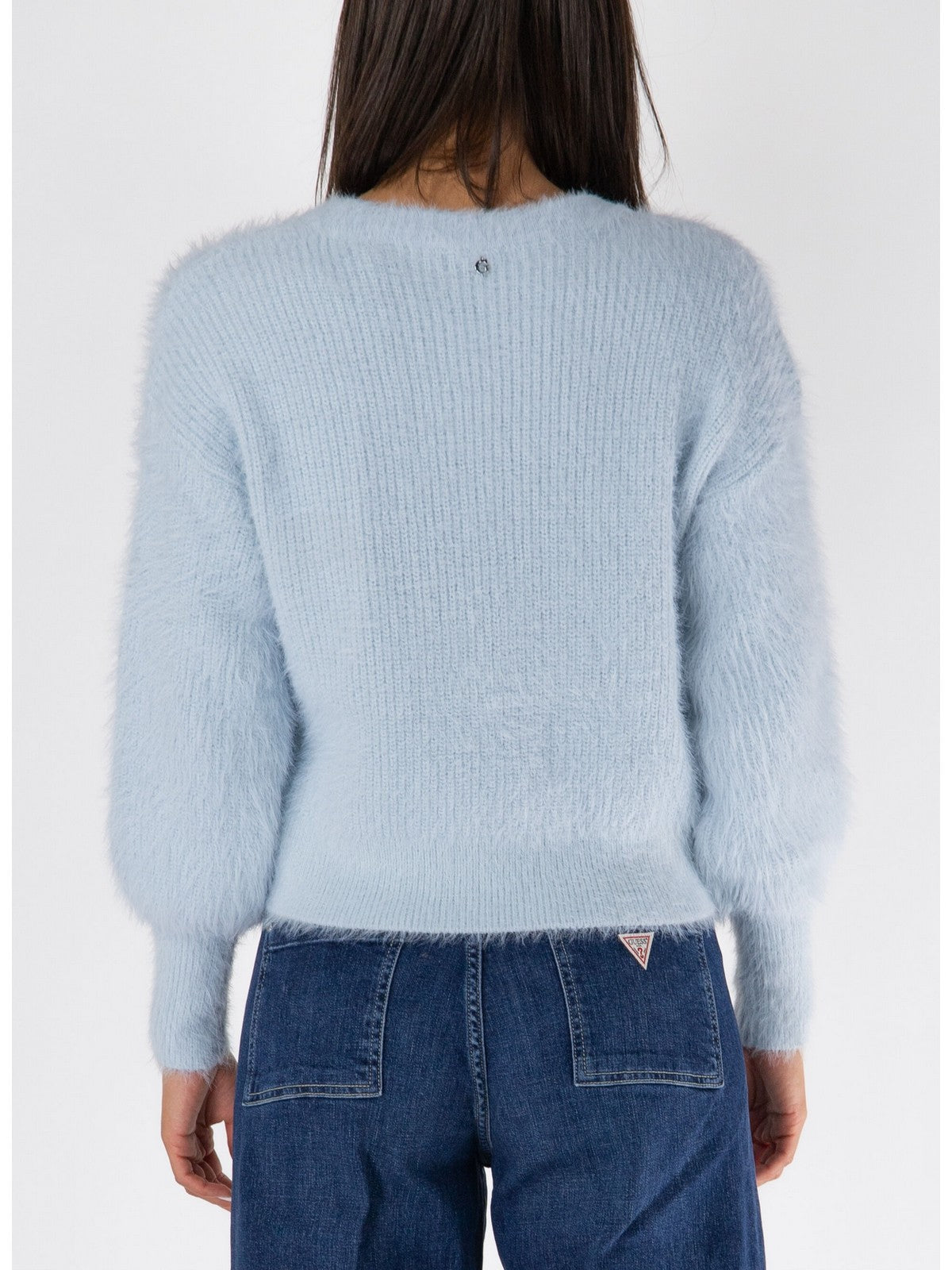 GUESS Cardigan Donna KEYLA LS VN CARDI SWTR W4BR27 Z3BH0 A719 Blu gioboutiqueweb