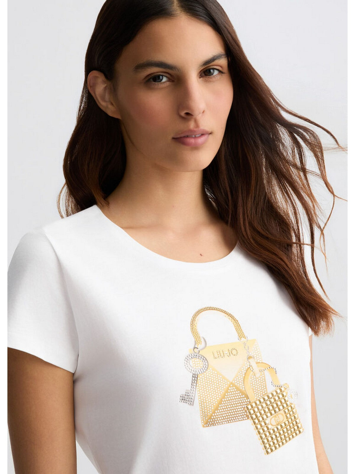 LIU JO WHITE T-shirt Donna WA5362JS923 M9568 Bianco gioboutiqueweb