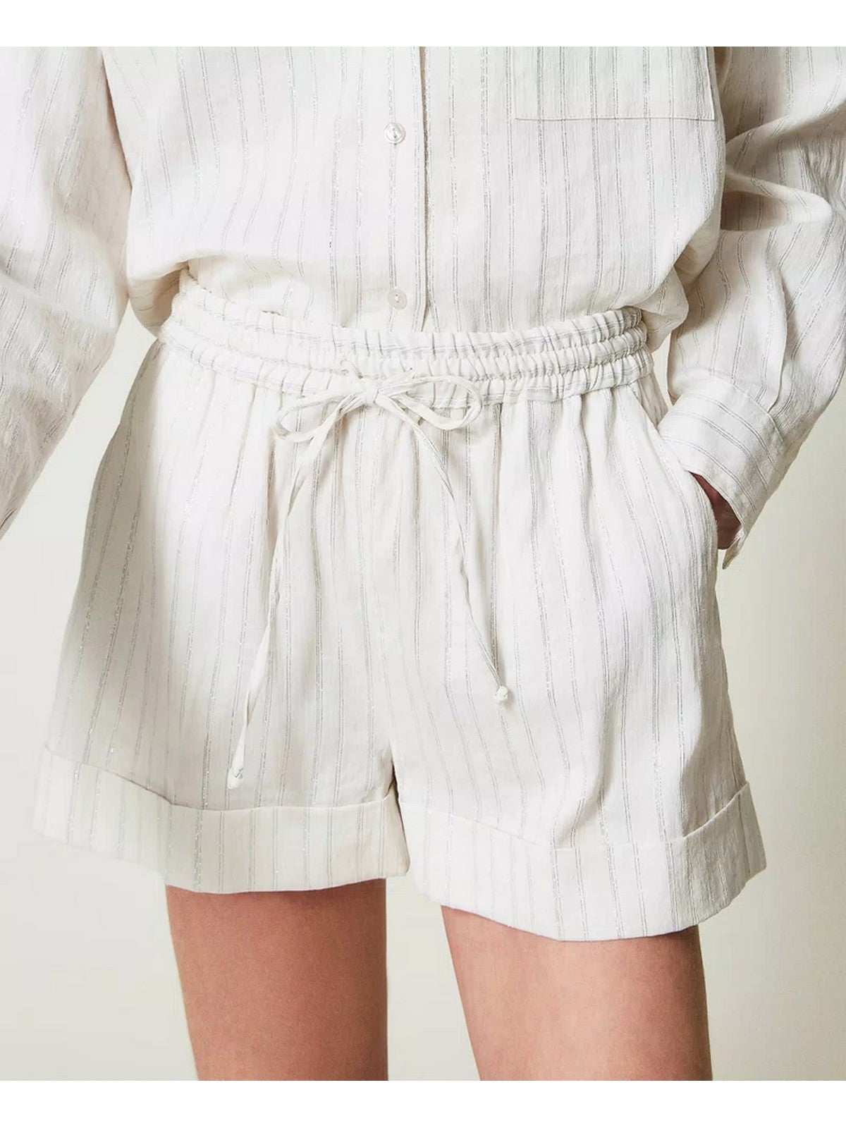 TWINSET Pantaloncino Donna 241TT2223 11611 Bianco gioboutiqueweb