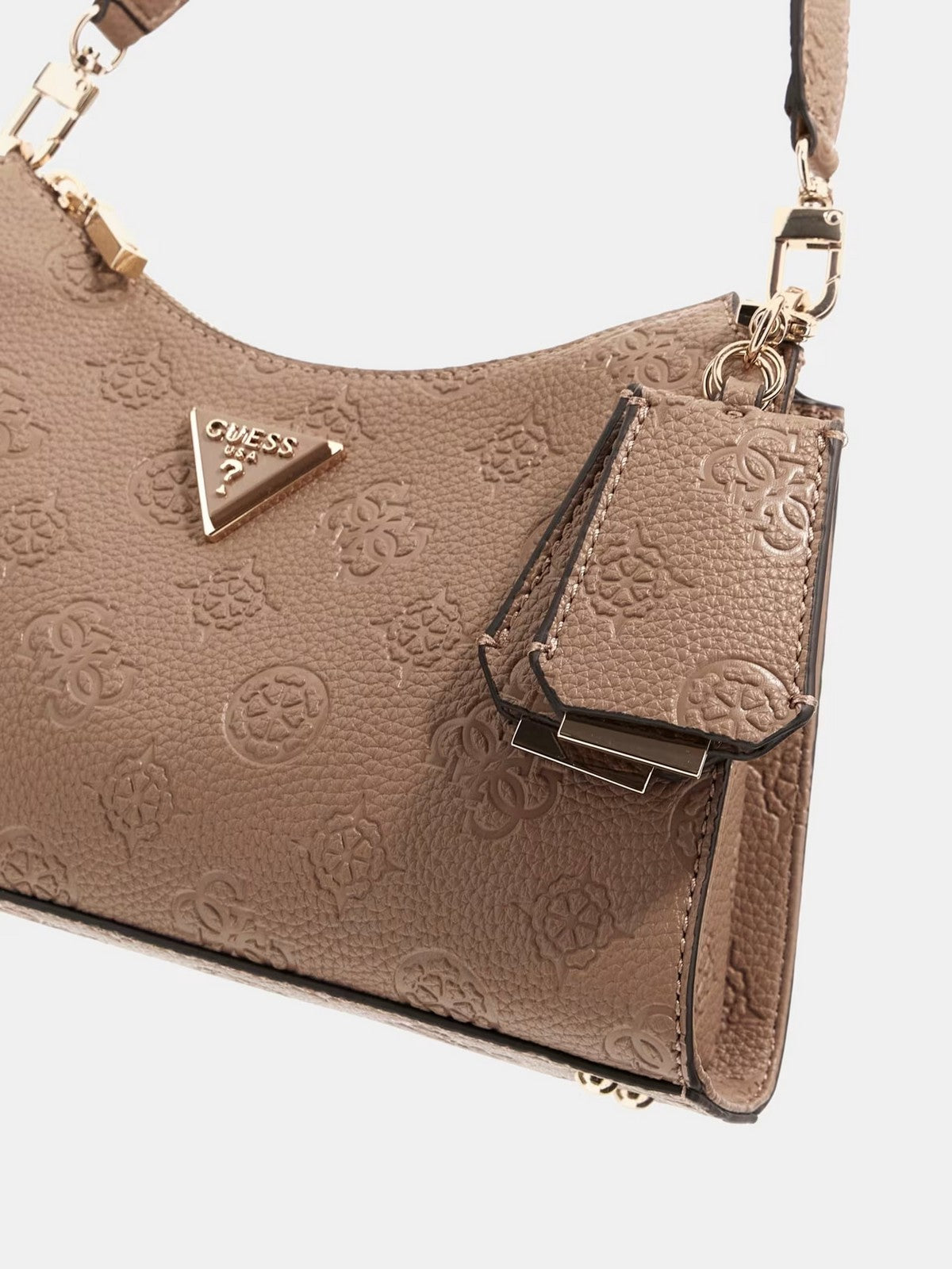 GUESS Borsa Donna CRESIDIA II TOP ZIP SHLDR BAG HWPD98 88180 DKO DARK TAUPE LOGO