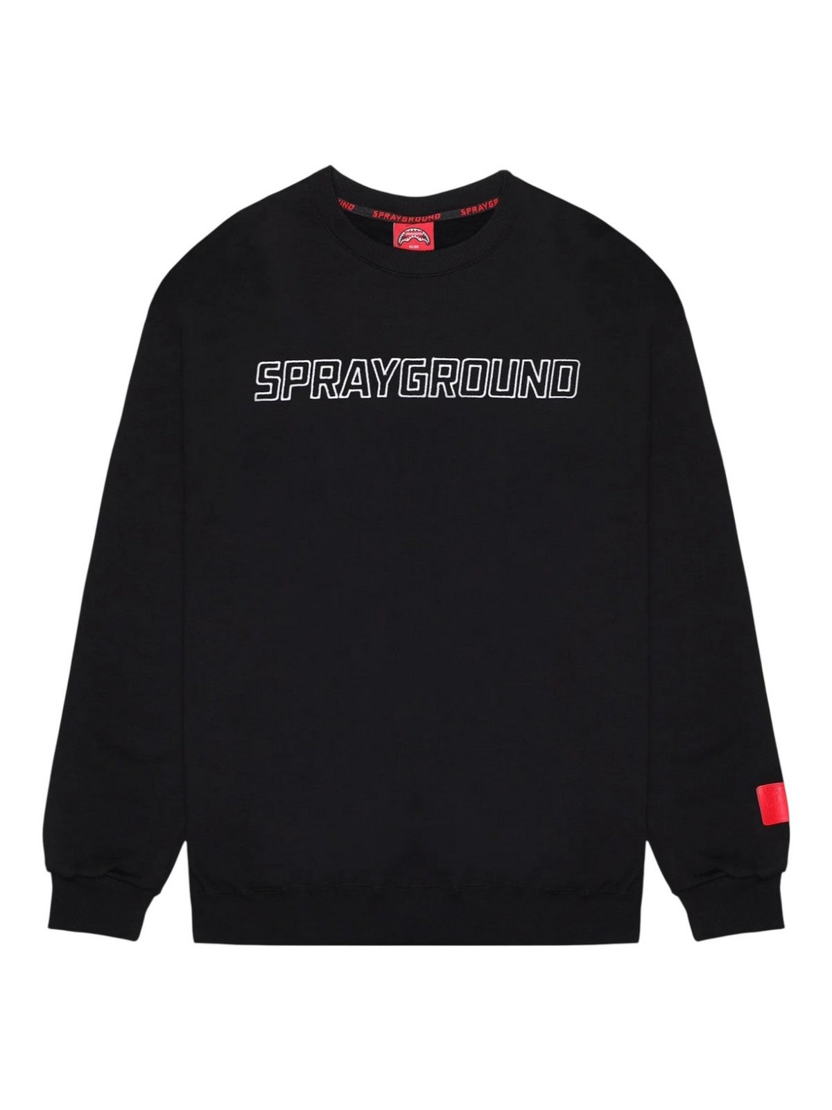 SPRAYGROUND Felpa Uomo BASIC BLK CREWNEK SP827G BLACK