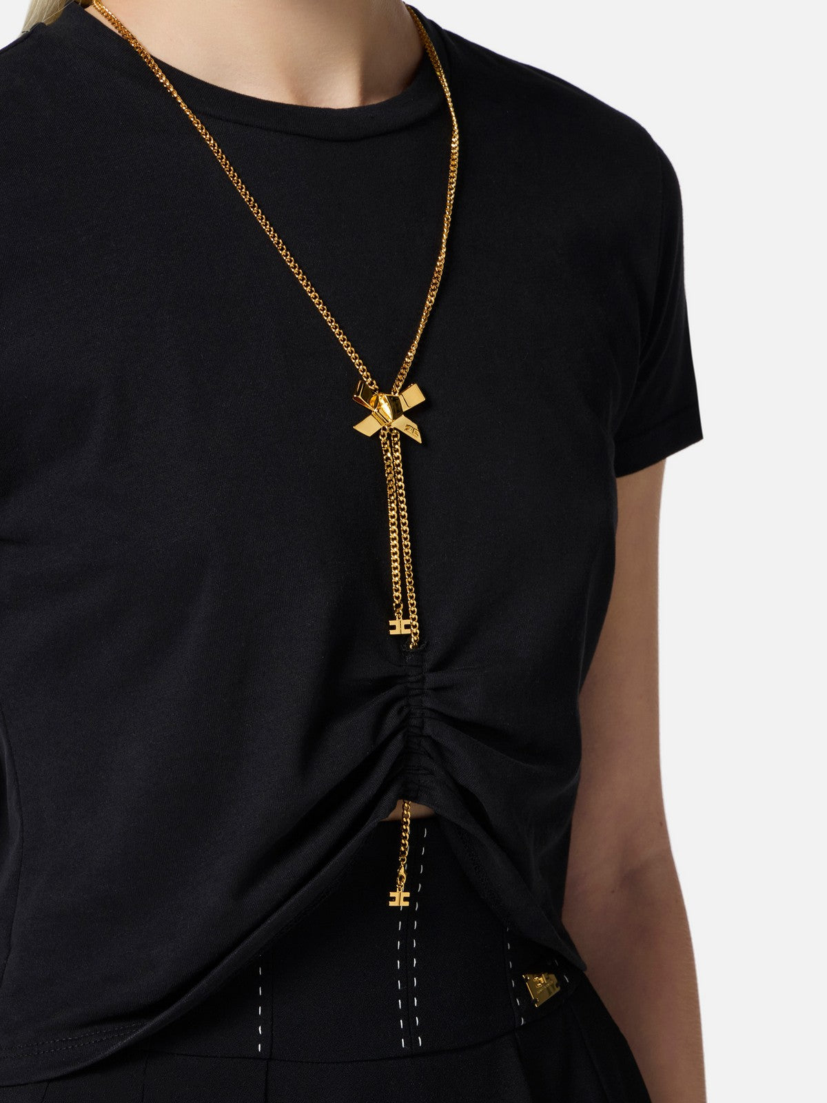 ELISABETTA FRANCHI T-shirt Donna MA00651E2-110 Nero gioboutiqueweb