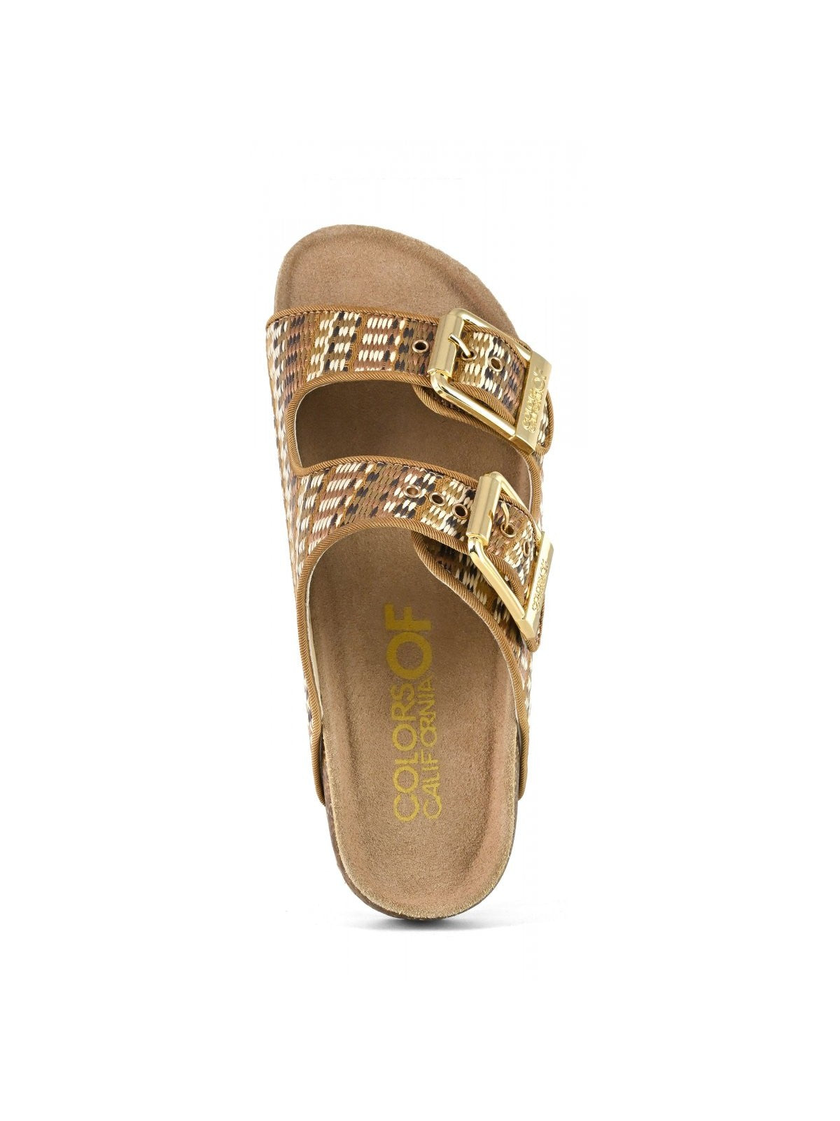 COLORS OF CALIFORNIA Sandalo Donna two buckle sandal in rafia HC.BIO500 NAT NATURAL gioboutiqueweb