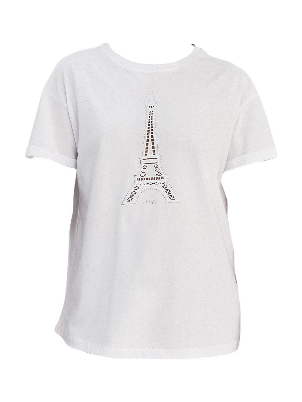 LIU JO WHITE T-shirt Donna WA6413JS904 P9690 Bco paris ajour