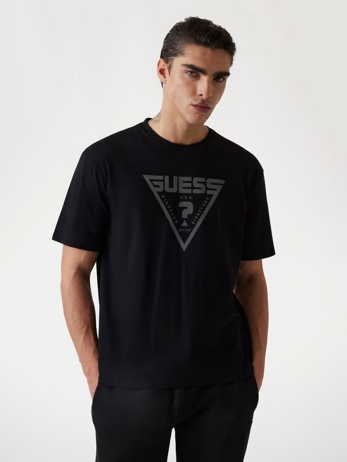 GUESS SPORT T-shirt Uomo AZHA CN OVER T-SHIRT Z4BI02 I3Z14 JBLK Nero gioboutiqueweb