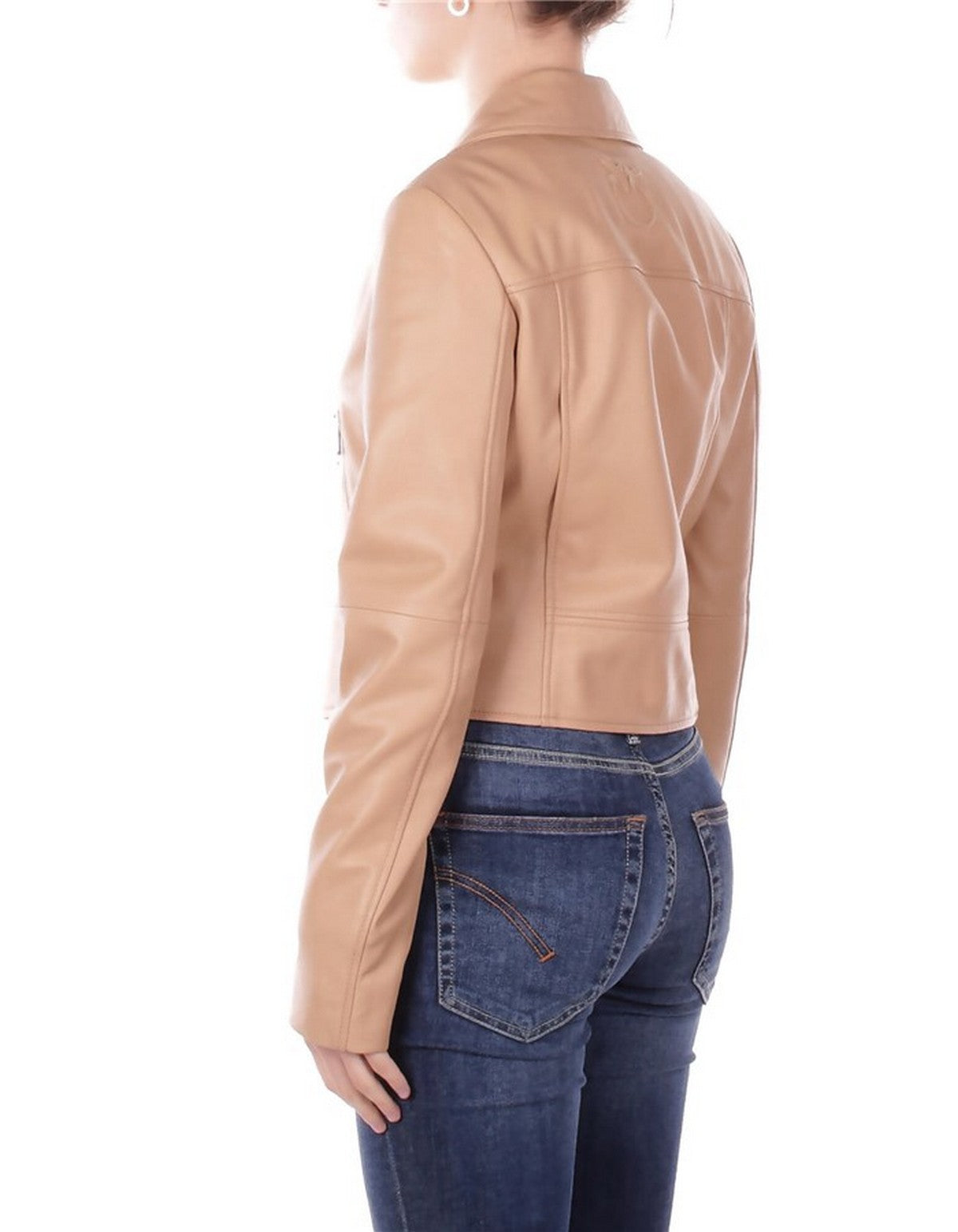 PINKO Giubbino Donna NEW SENSIBILE CHIODO NAPPA 106247-A32I D41 BEIGE CHANTILLY