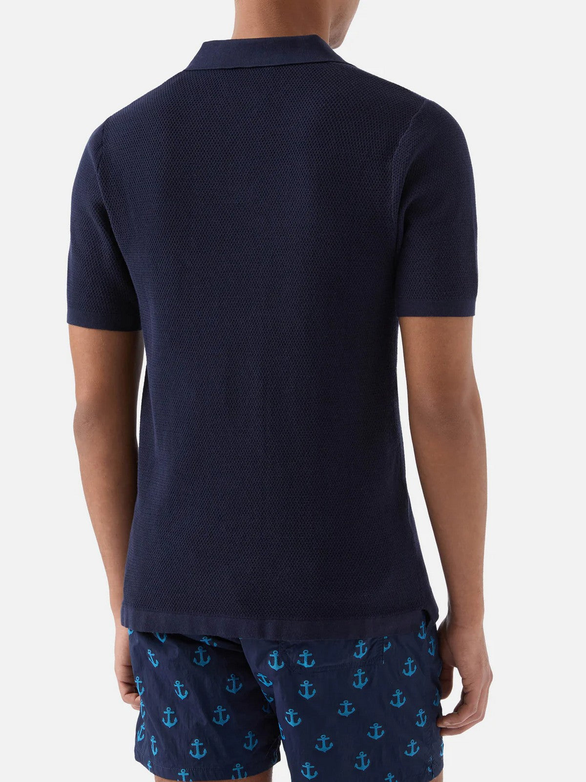 MC2 SAINT BARTH Polo Uomo SLOAN LINEN COTTON 00097L 61 BLUE NAVY