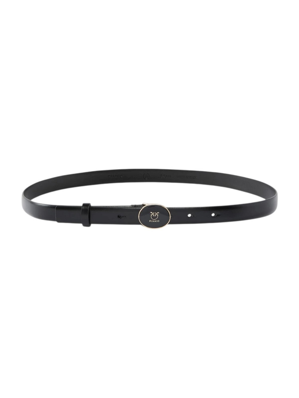 PINKO Cintura Donna ROUND ENAMEL H2 BELT.LOW VITEL 105466-A2QL Z99L NERO-LIGHT GOLD