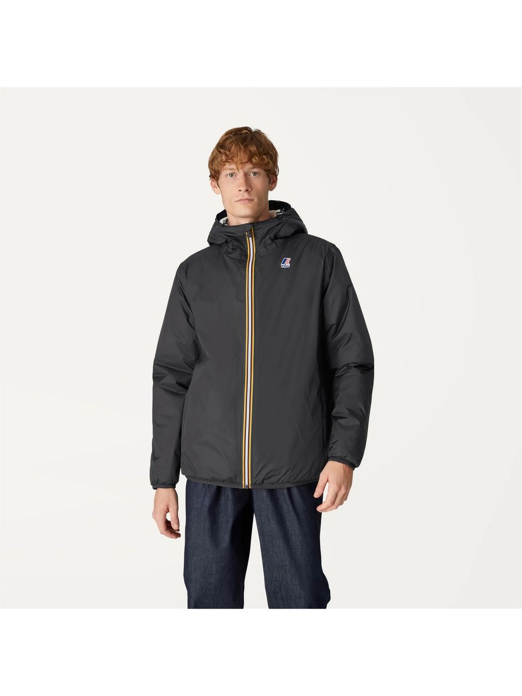 K-WAY Giubbino Uomo Le vrai 3.0 claude orsetto K3118TW USY Nero gioboutiqueweb