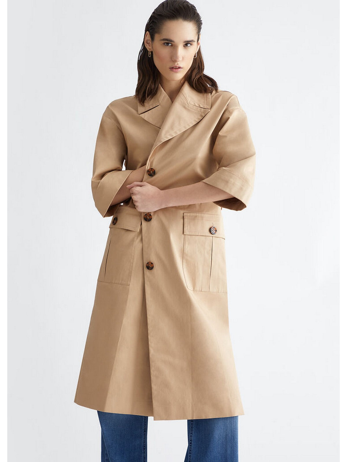 LIU JO BLACK Trench Donna CA4352TS049 41209 Beige gioboutiqueweb