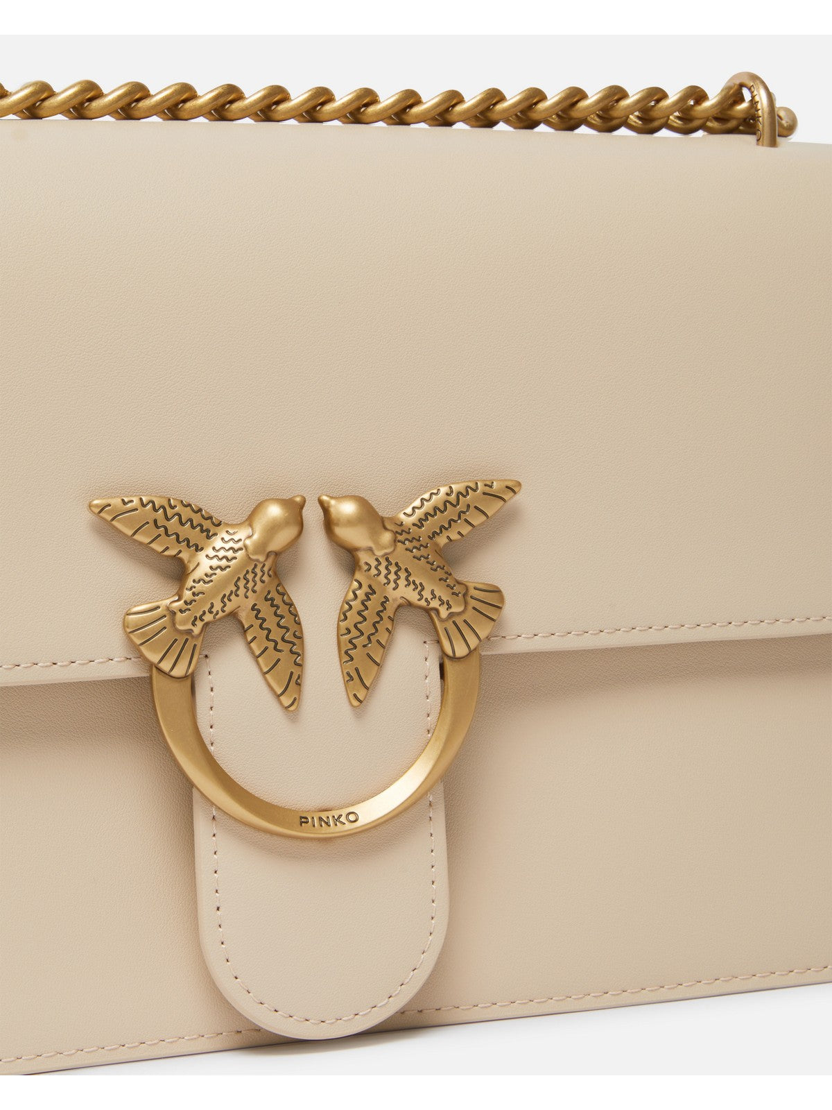 PINKO Borsa Donna Love One Classic Dc Vitello Se 100941-A0F1 C50Q Beige gioboutiqueweb