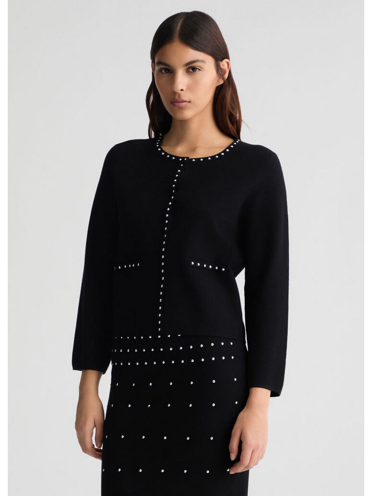 LIU JO WHITE Giacca Donna WA5384MS99E 22222 Nero gioboutiqueweb