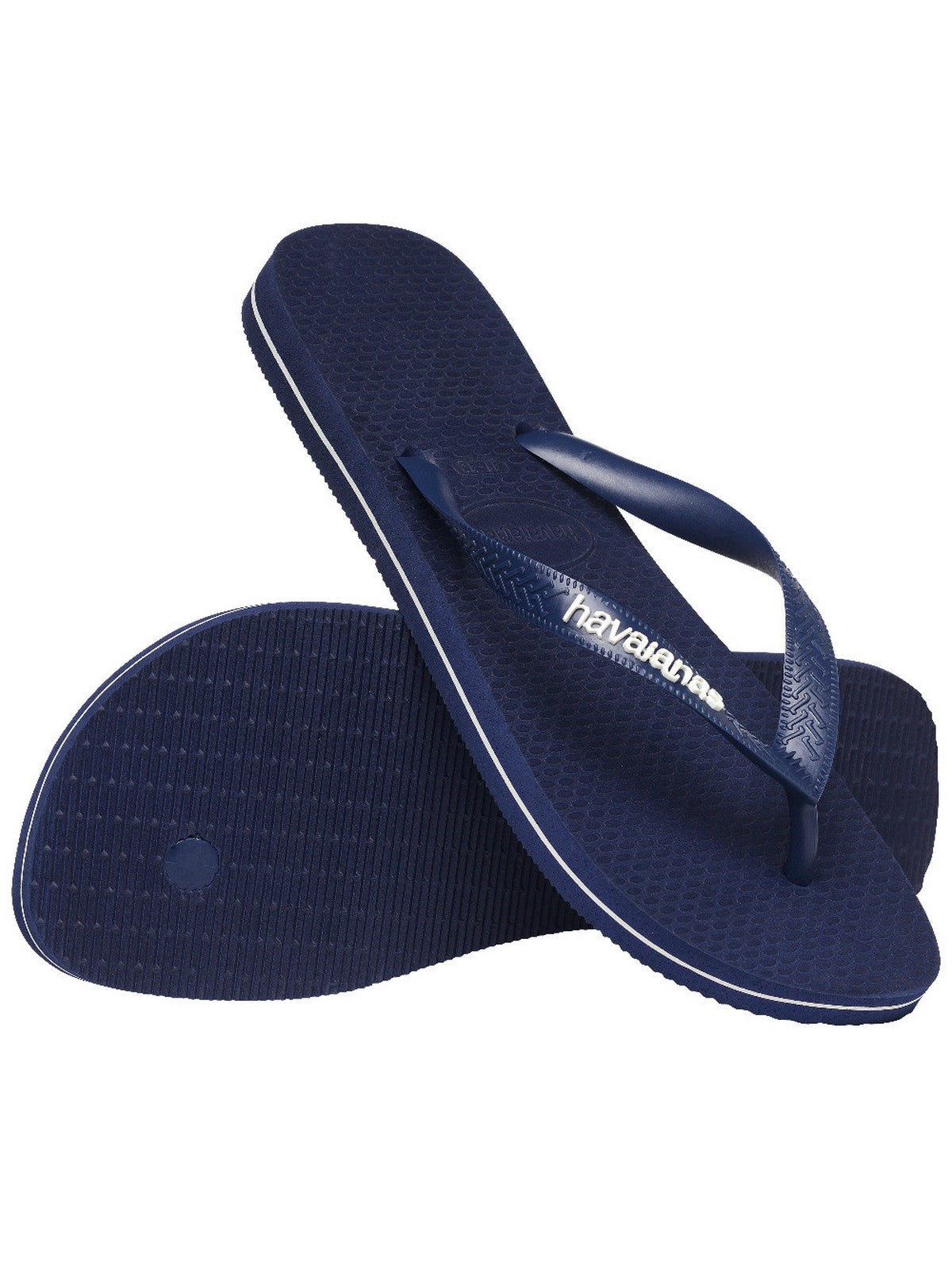 HAVAIANAS Infradito Uomo Hav. Top rubber Logo filette 4148756.0555 Blu gioboutiqueweb