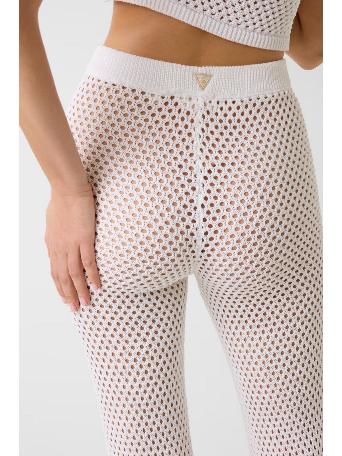 GUESS BEACHWEAR Pantalone Donna LUNA PANT SWRT E6GB05 Z5632 G1CR PALE PEARL gioboutiqueweb